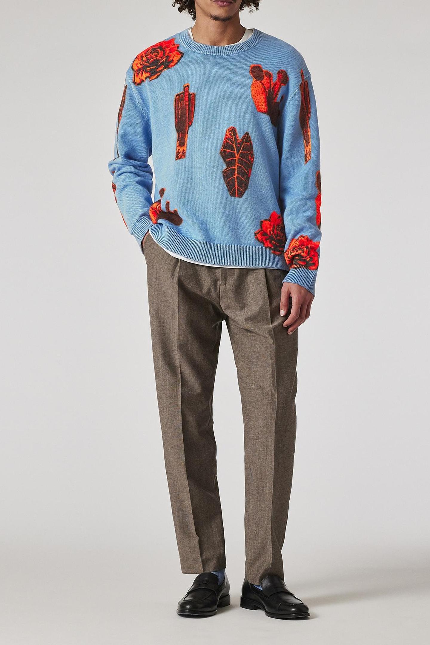MENS SWEATER CREW NECK LIGHT BLUE 2