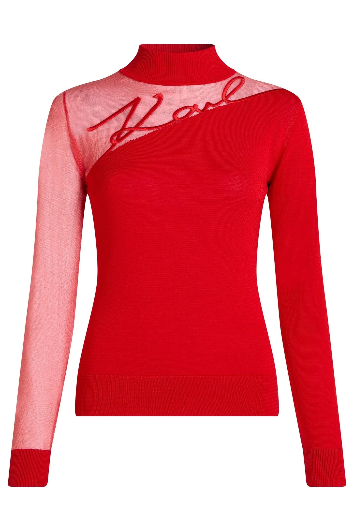KARL SIGNATURE MOCK NECK RACING RED 3