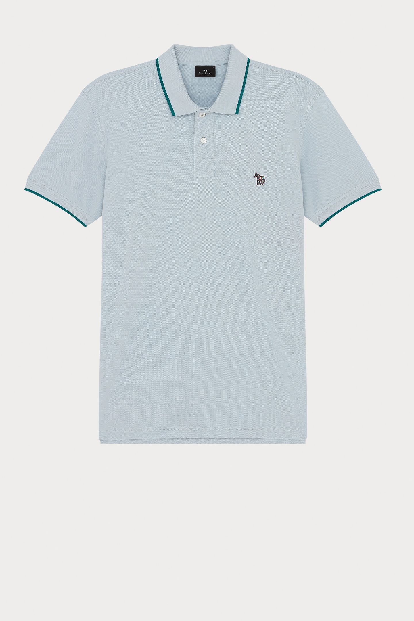 MENS SLIM POLO SS ZEB BADGE GREY 5