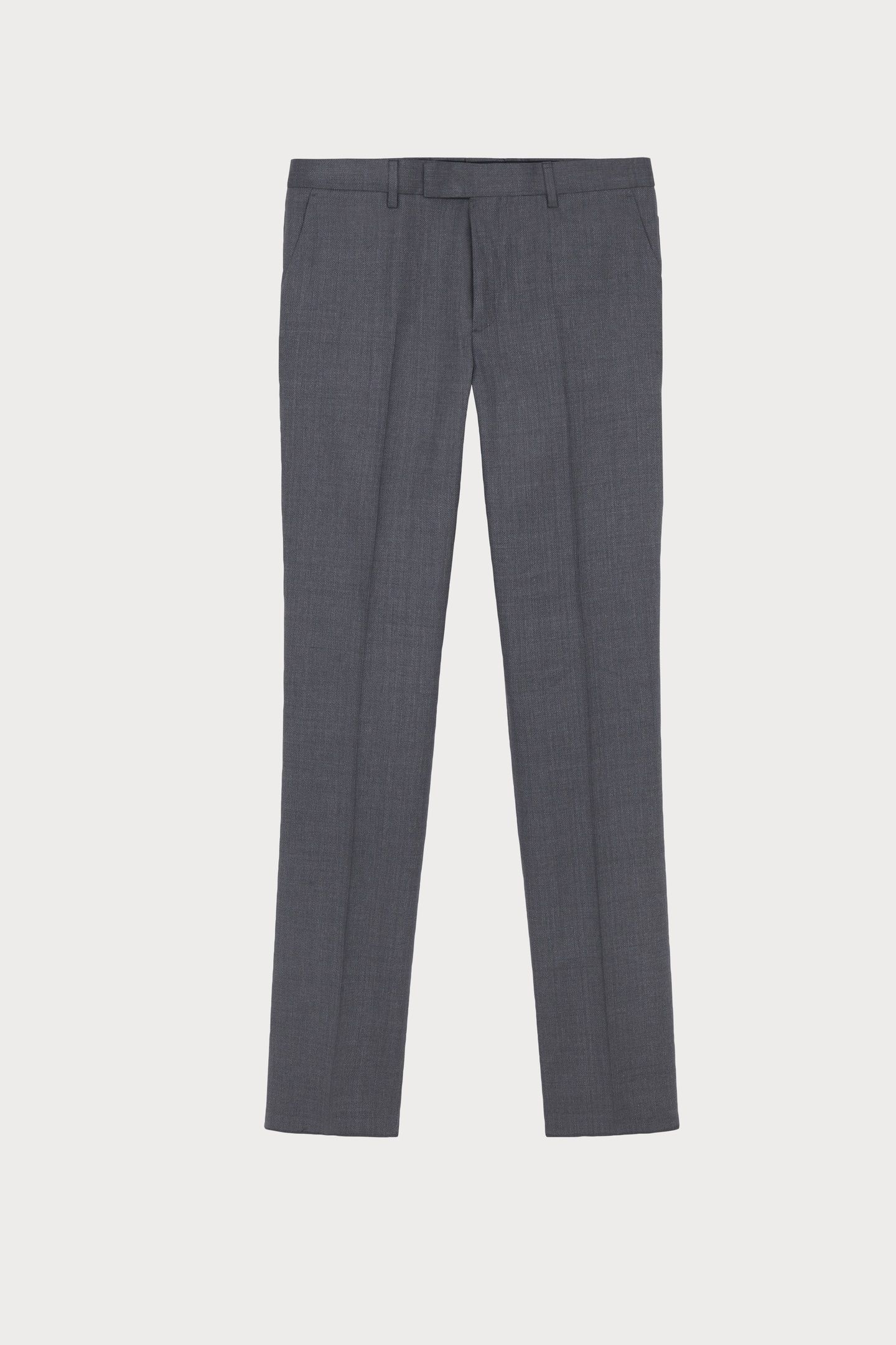 MENS SLIM FIT TROUSER GREY MELANGE 6