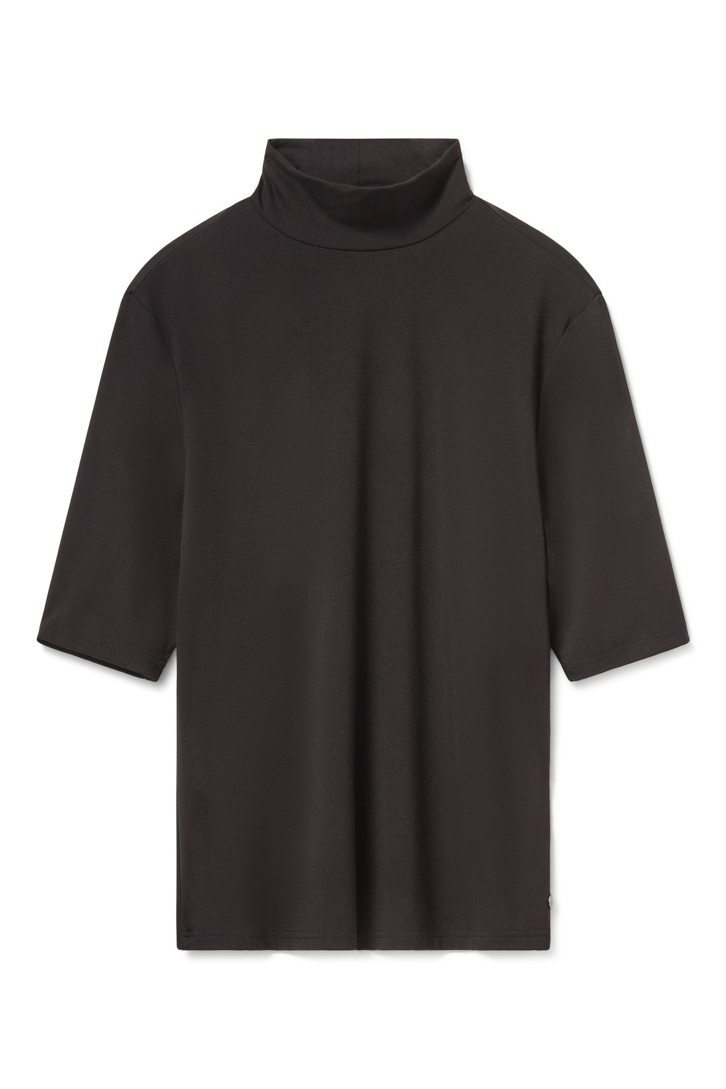 ELBOW SLV MOCK NECK TEE BLACK NIGHT 4