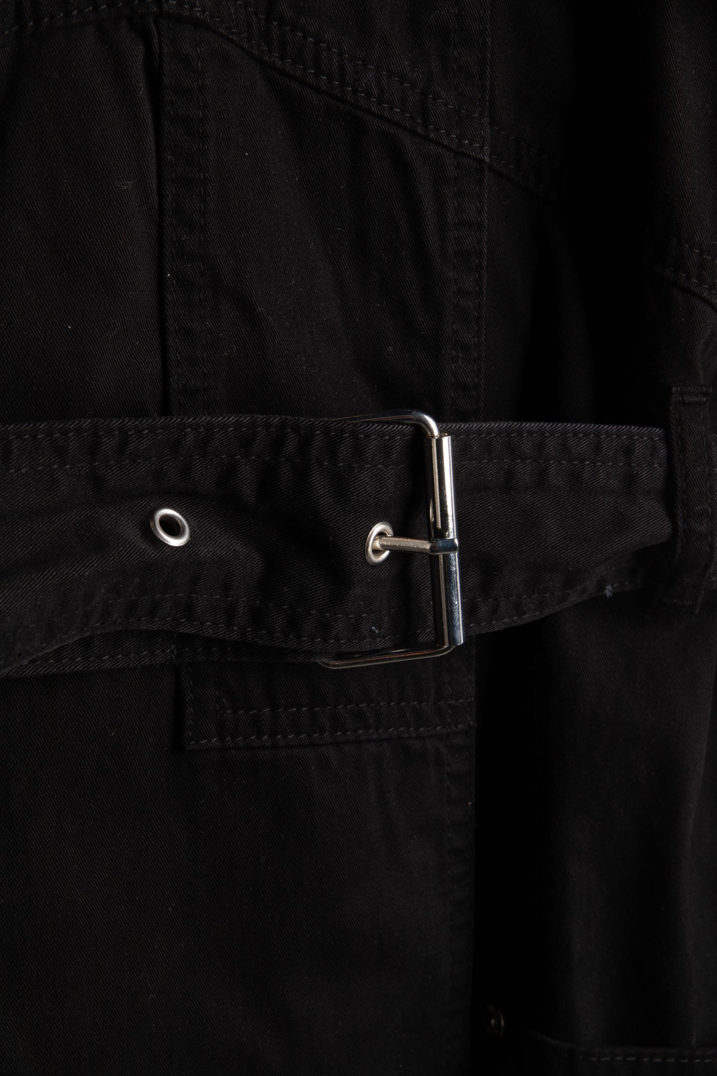 GARMENT-DYED GABARDINE TRENCH COAT BLACK 4