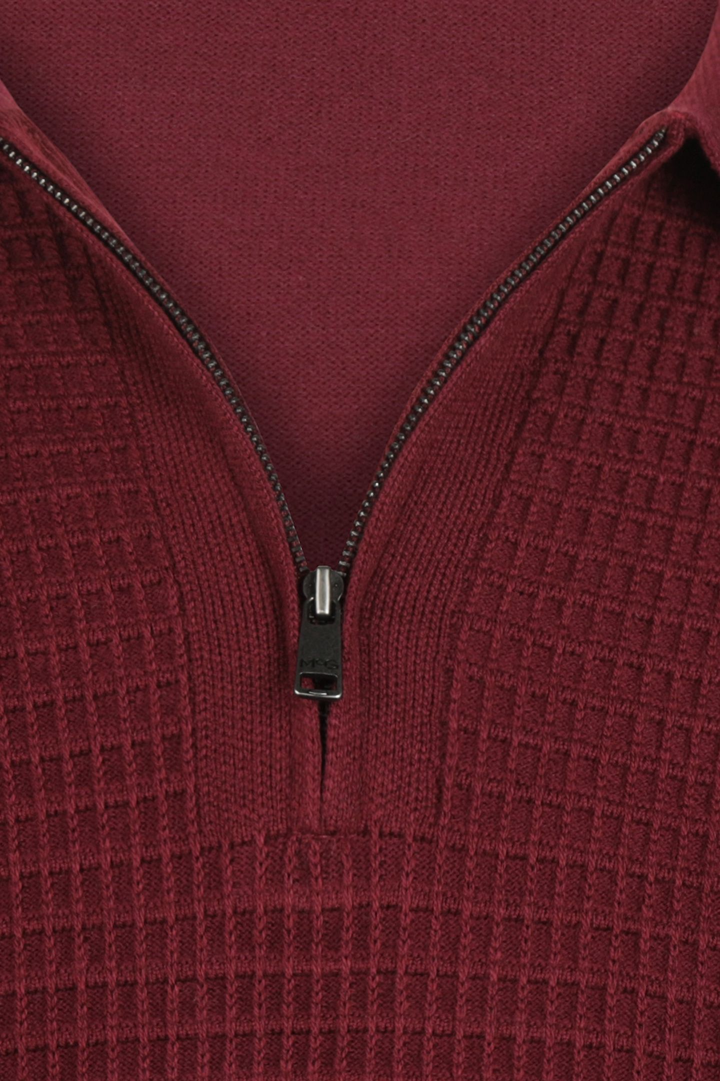 STRUCTURED POLO SWEATER BURGUNDY 3