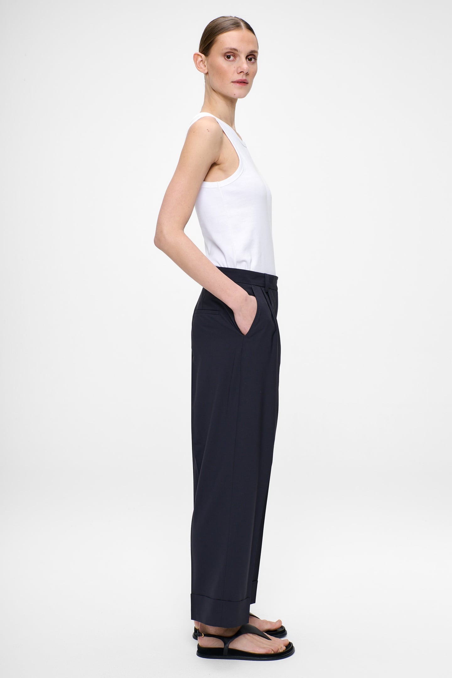 COOL WOOL DELOS PANTS MIDNIGHT BLUE 4