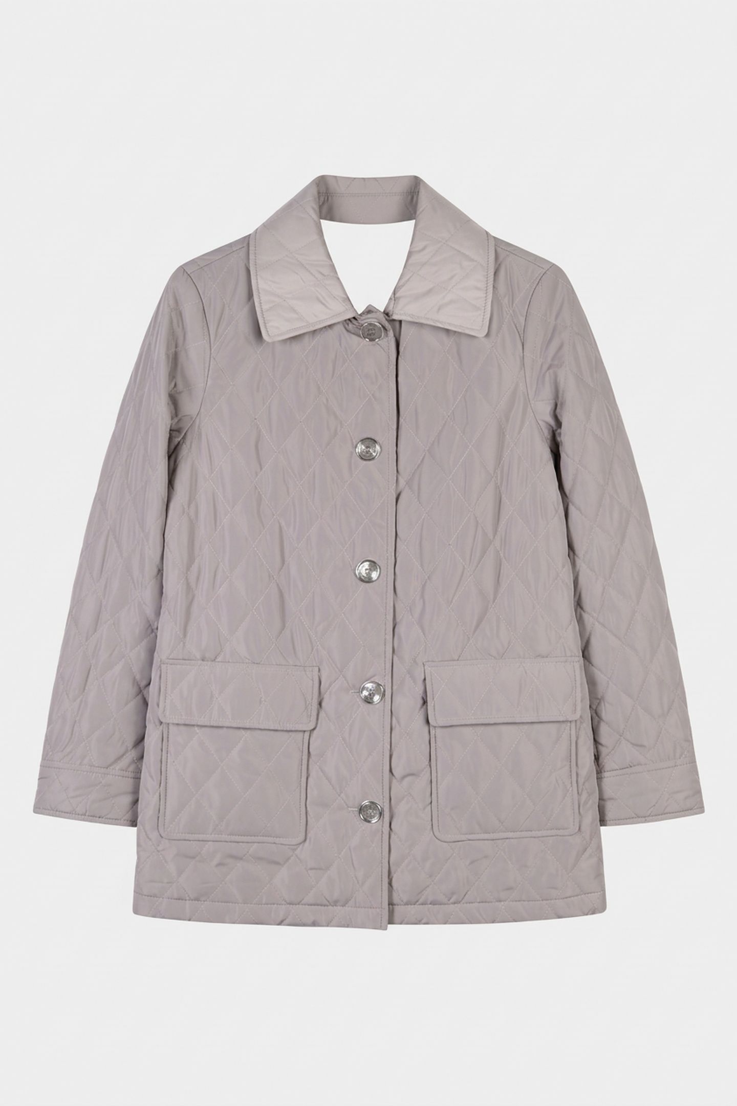 BUTTON UP QUILTED JACKET NICKEL/OPAL 3