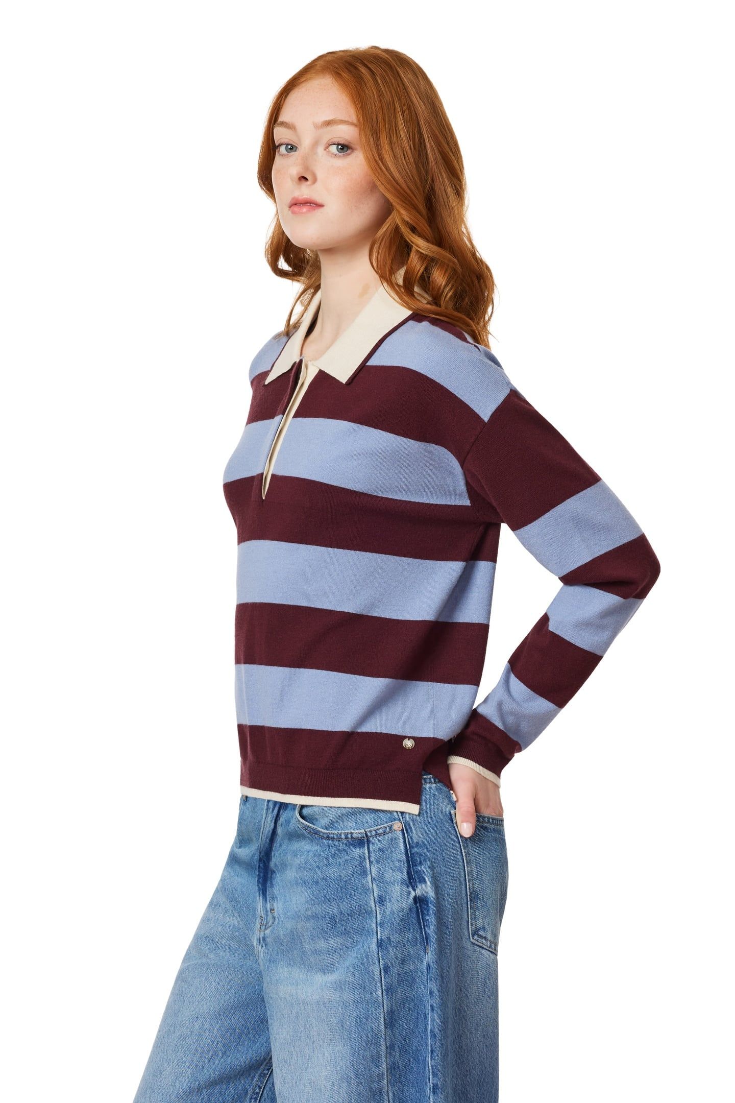 POLO SWEATER FIG / STONEWASH 8