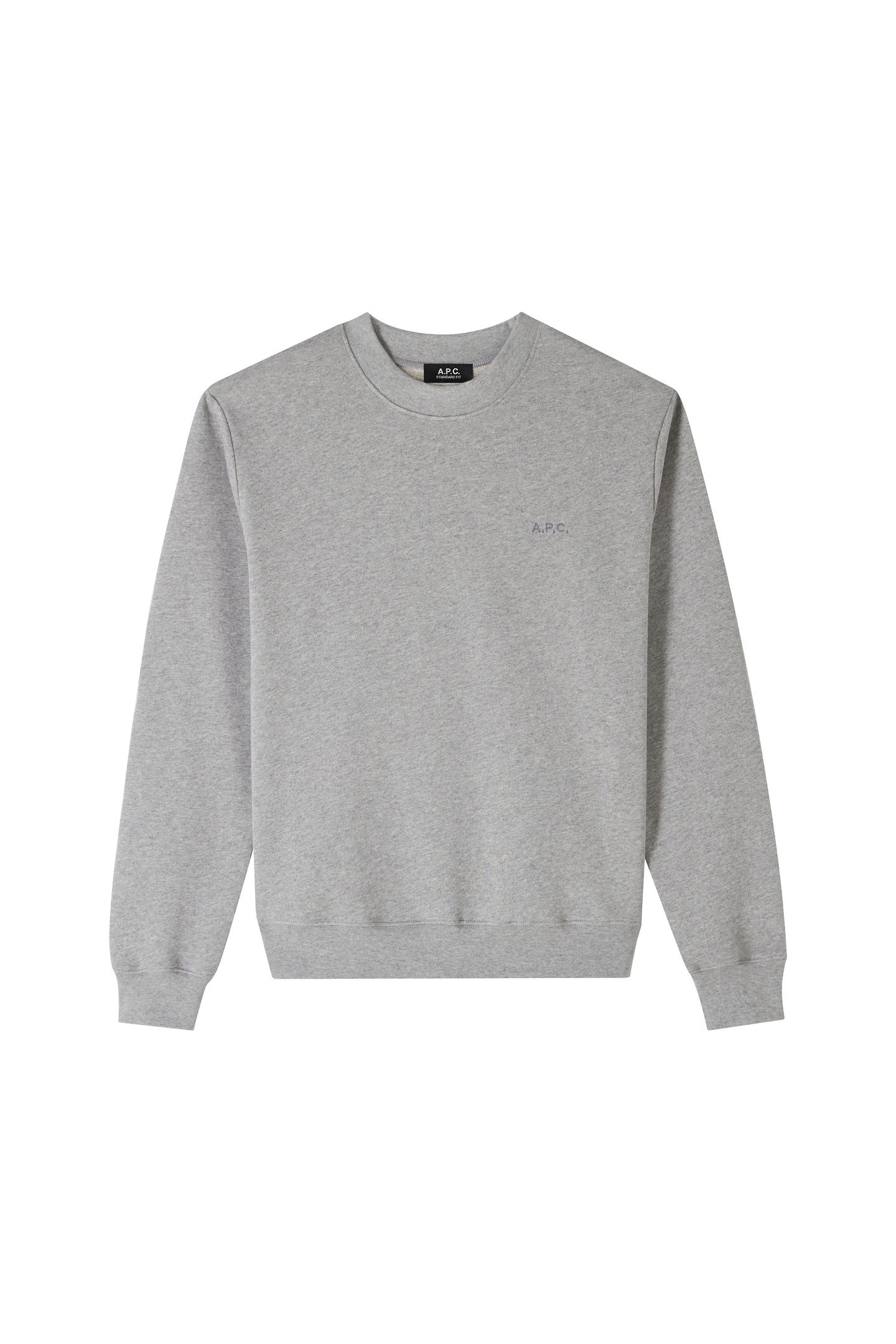 UNISEX SWEATSHIRT STANDARD EMBROIDERED HEATHERED GREY 2