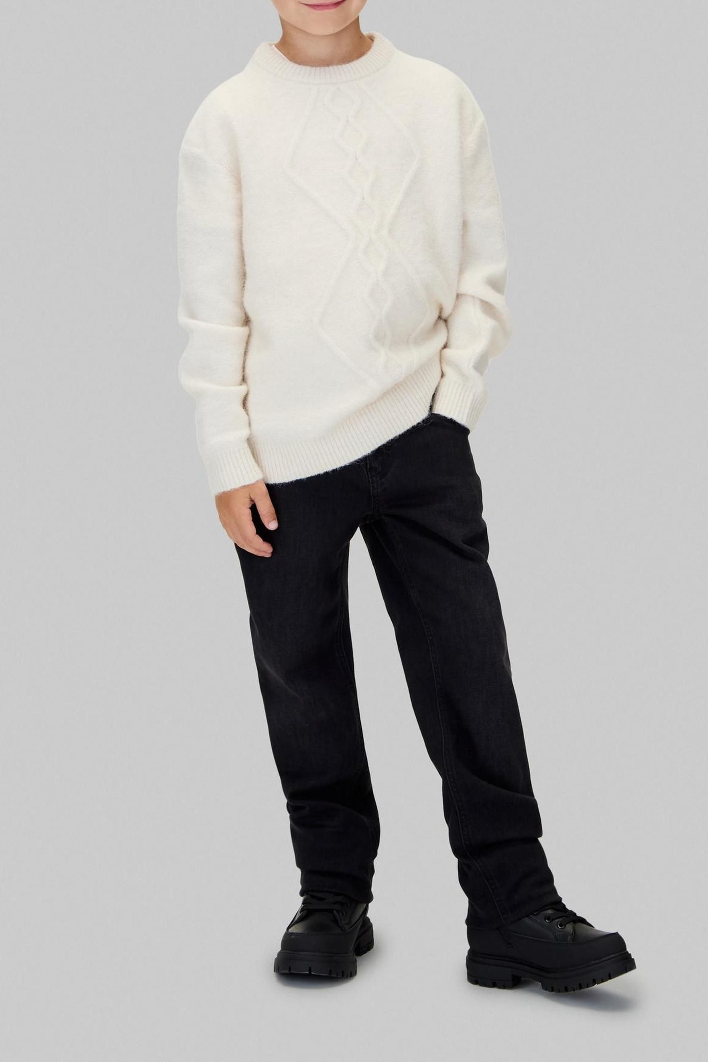 BOYS FLUFFY SWEATER WHITECAP GRAY 1