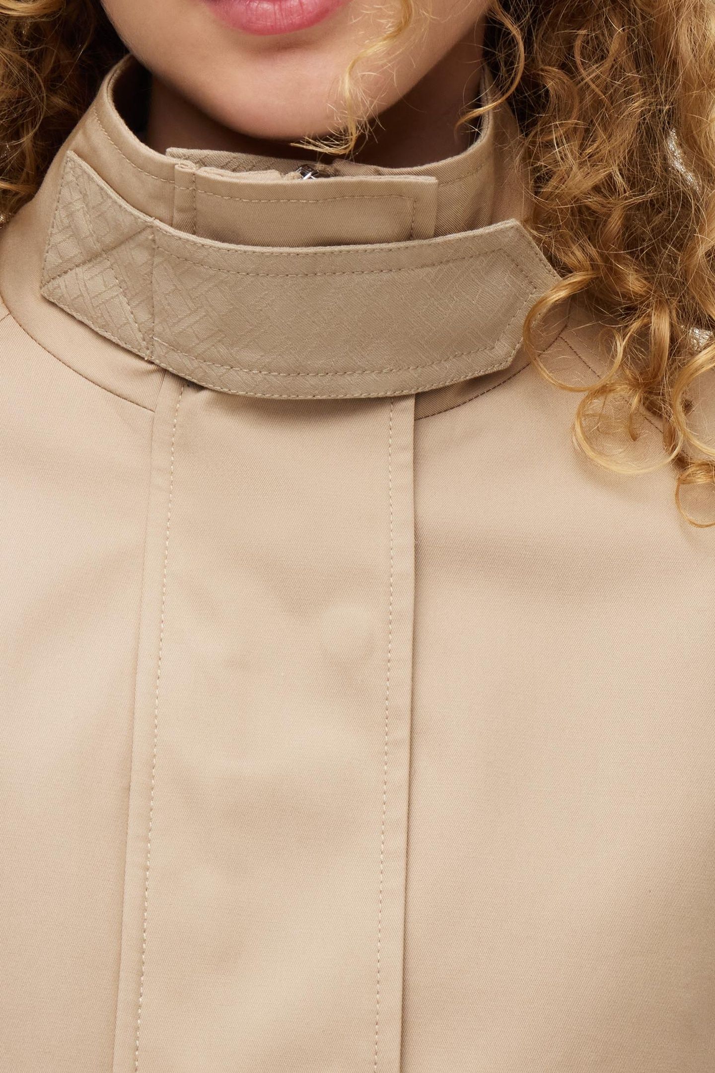 COTTON CAPE COAT BEIGE 7