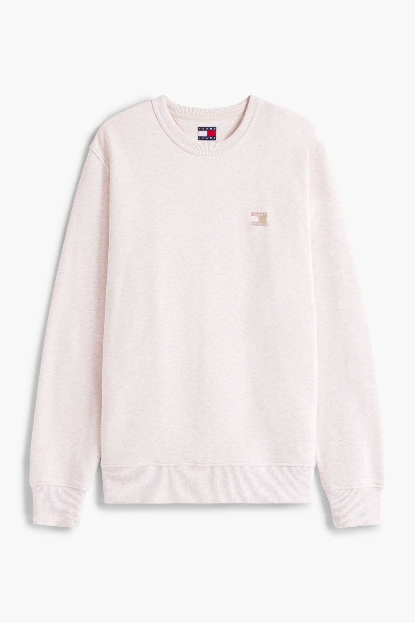 TJM REG BADGE CREW OAT MARL HEATHER TONAL 4