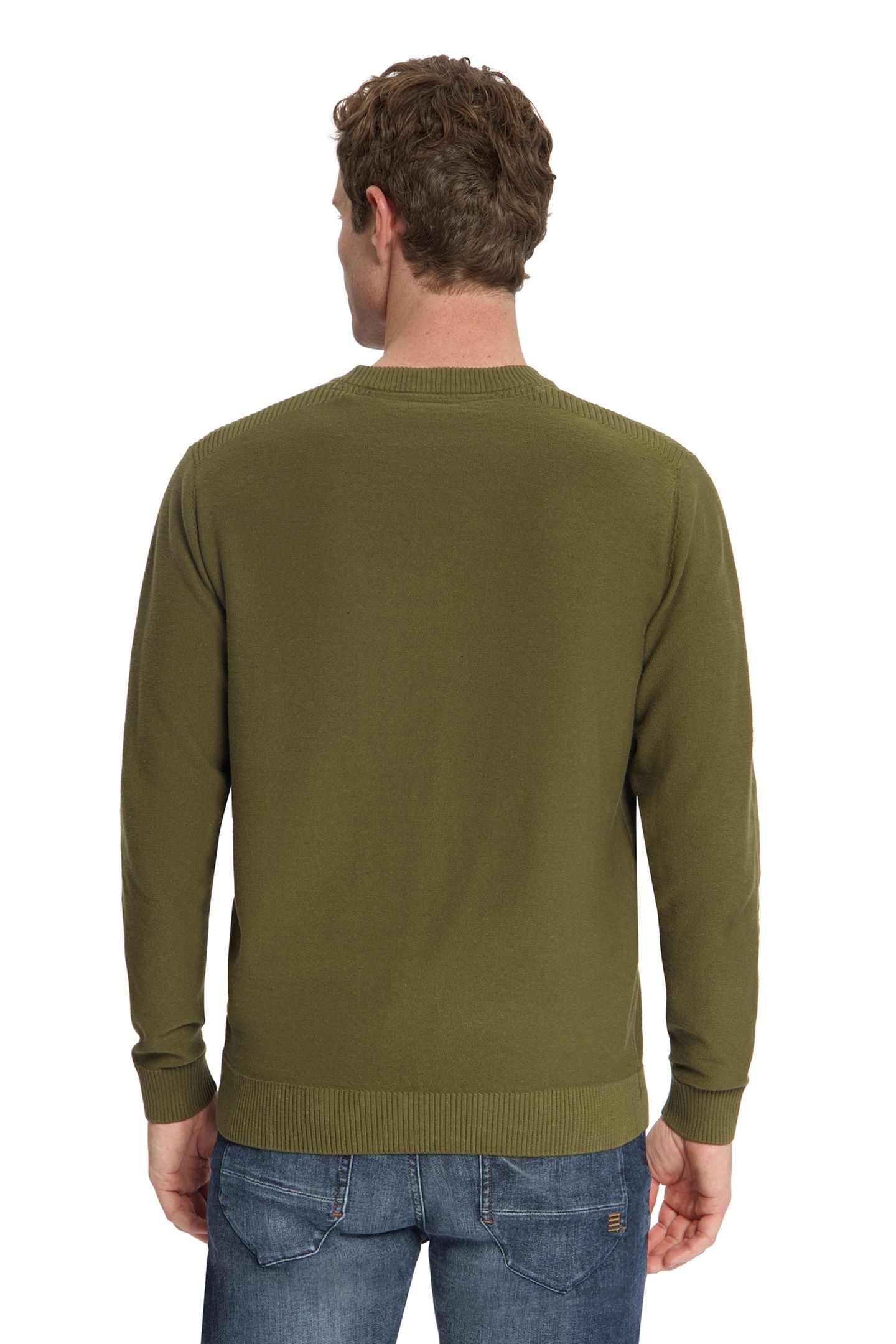 PULLOVER CREWNECK SHOULDER DETAIL MOSS 2