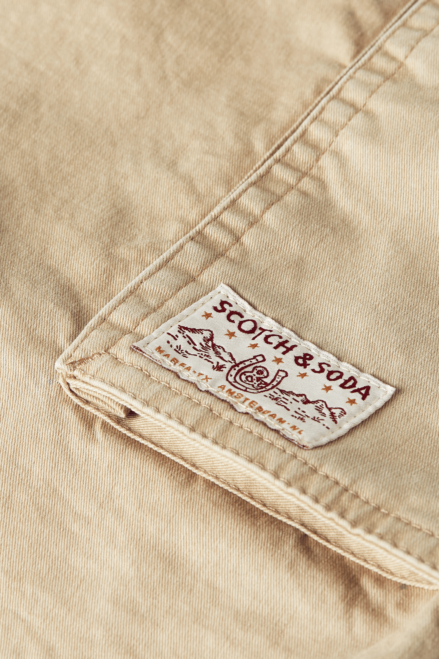WASHED COTTONBLEND CARGO LOOSEFIT BERMUDA SHORTS MEDIUM BEIG 3