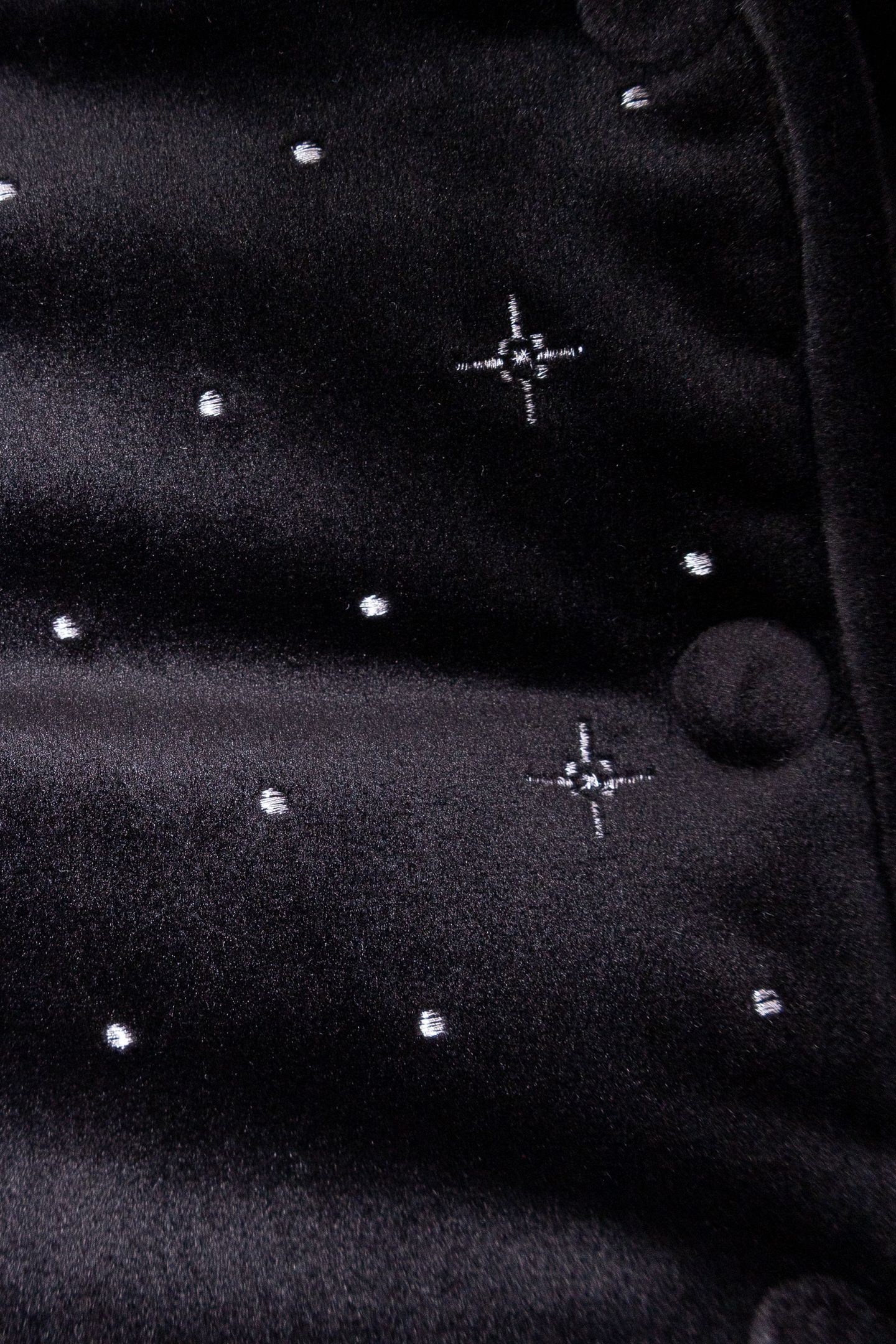 GIRLS’ BLACK QUILTED EMBROIDERED VELVET CARDIGAN 6