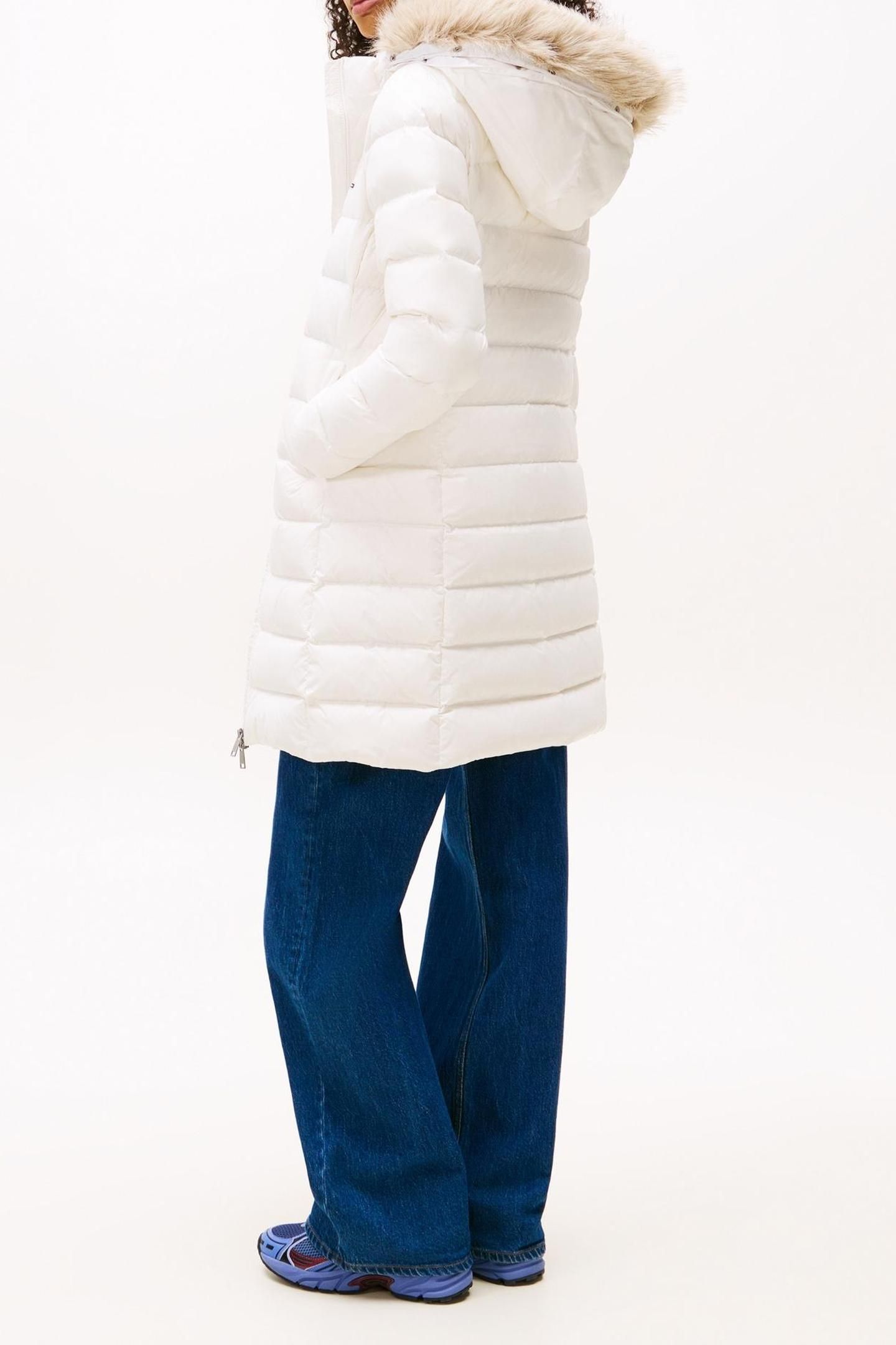 ESSENTIAL HOODED COAT WHITE 5