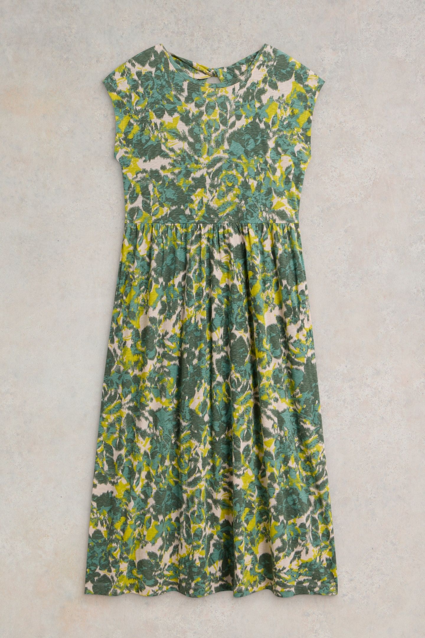 ADDISON COTTON JERSEY DRESS TEAL PR 4