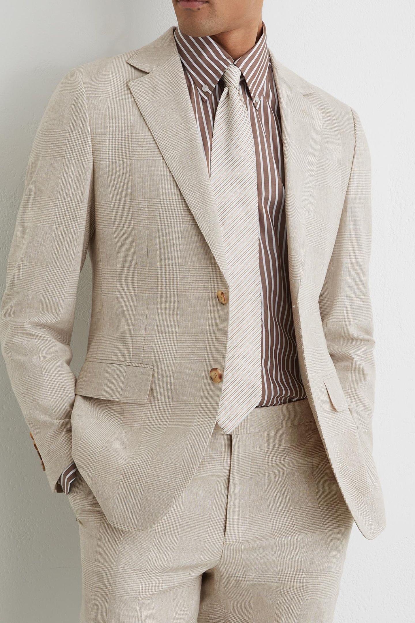 SB CHECK BLAZER OATMEAL BROWN 6