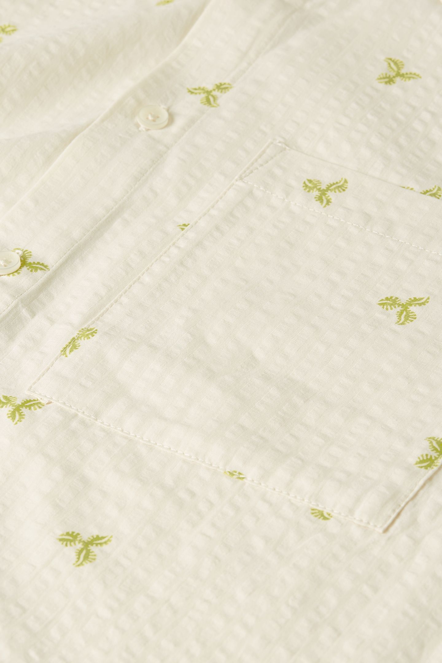 PRINTED SEERSUCKER RELAXEDFIT SHIRT WHITE TRADITIONAL 3