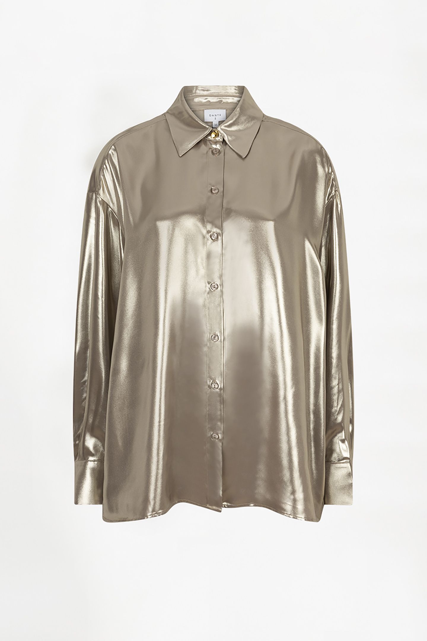 GINNY METALLIC RELAXED SHIRT GOLD 6