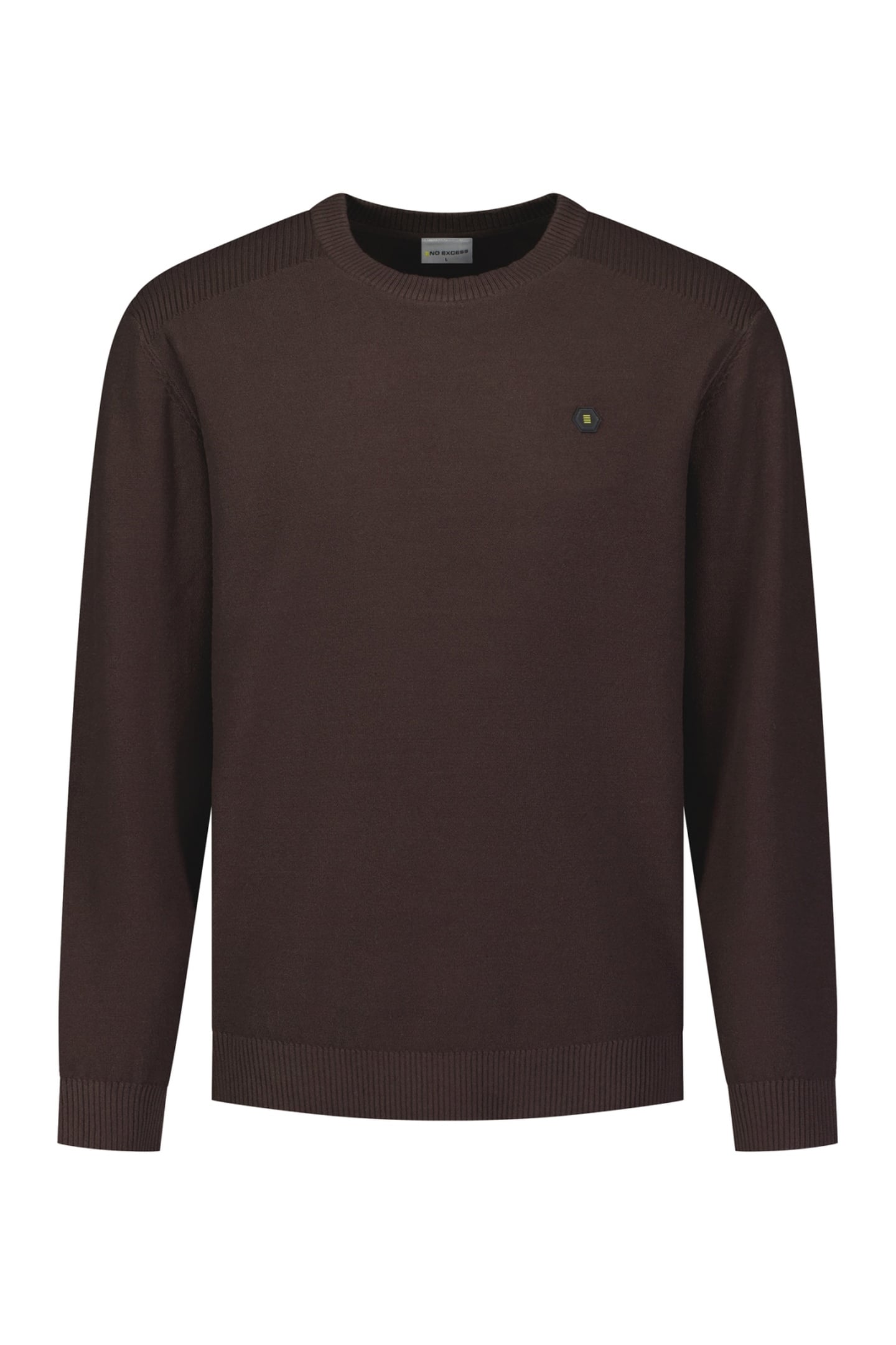 PULLOVER CREWNECK SHOULDER DETAIL DARK BROWN 4