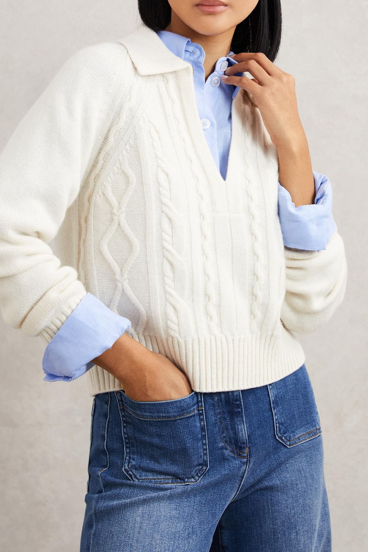 CABLE STITCH JUMPER IVORY 2