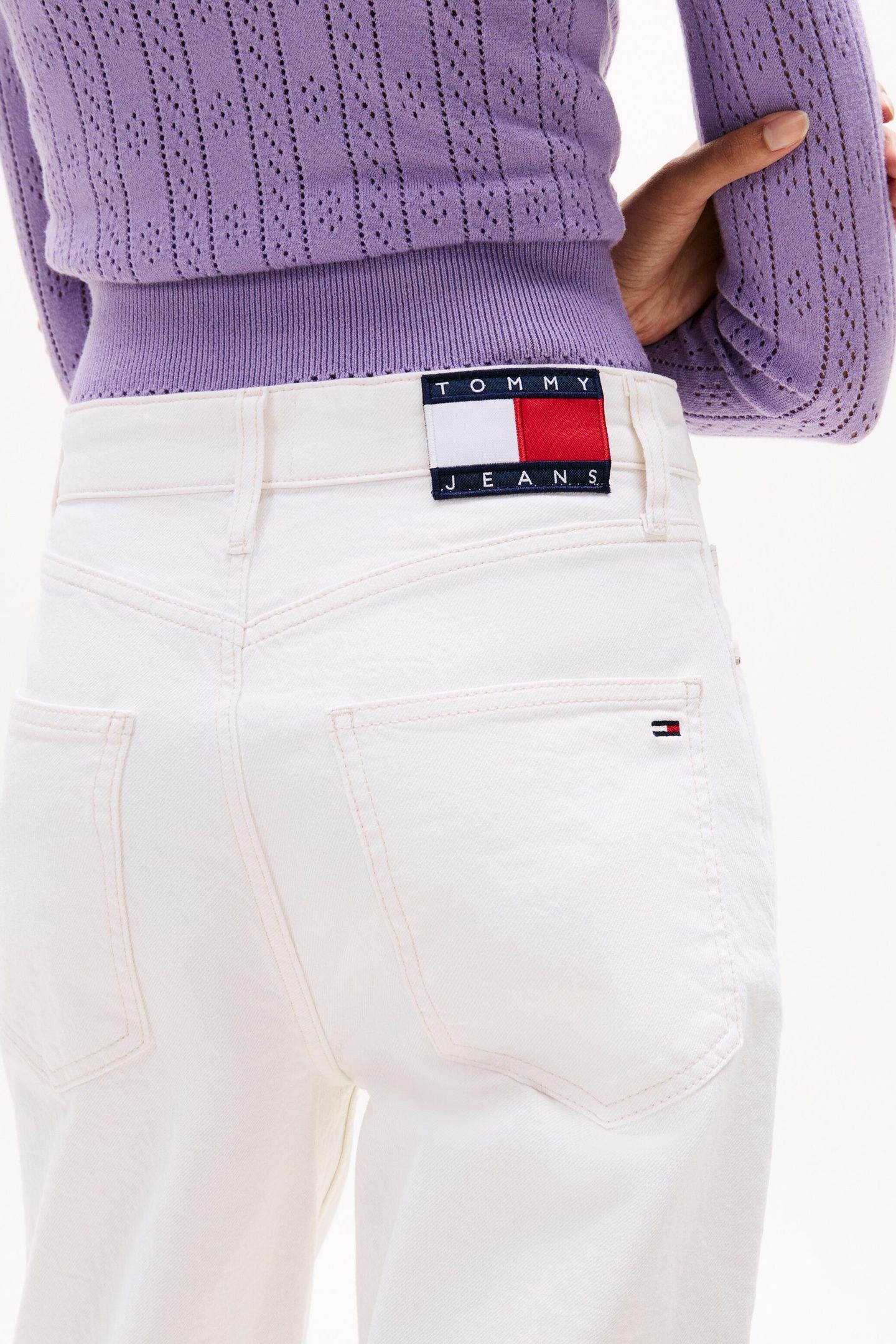 LAYLA HIGH RISE SLIM STRAIGHT BI DENIM WHITE 4