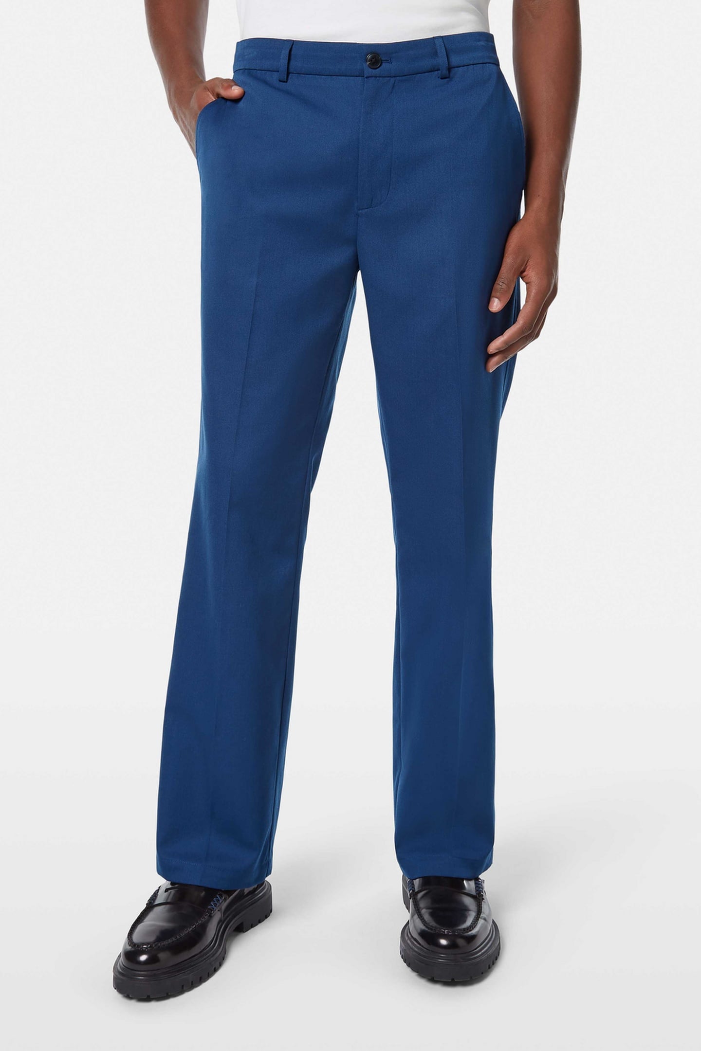 THE BEAT - VISCOSE-BLEND BOOTCUT CHINO NAVY 1