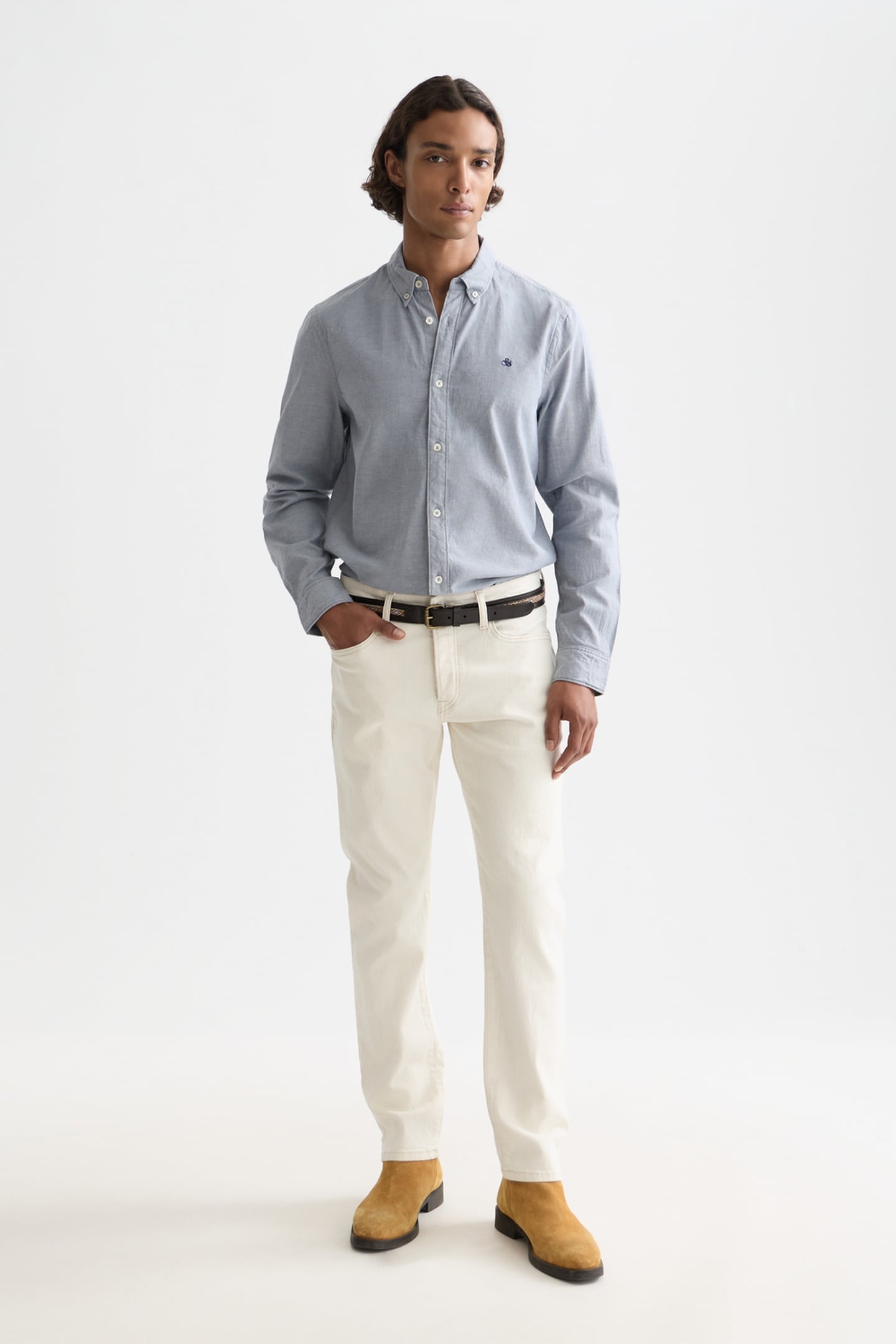 SEASONAL CORE SOLID OXFORD REGULAR-FIT SHIRT NAVY 3
