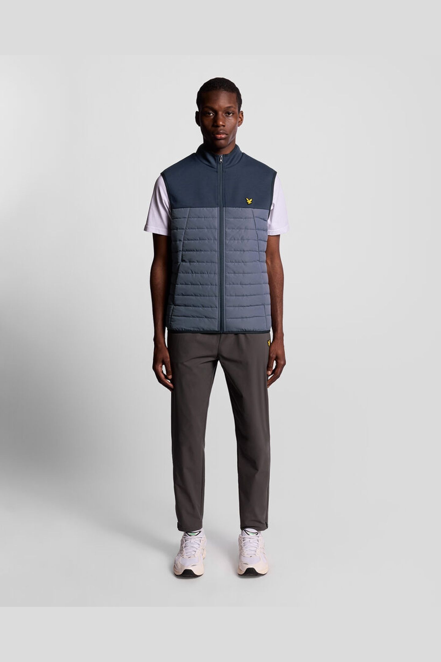 SPORTS FLEECE HYBRID GILET TRUE INDIGO/STEEL INDIGO 3