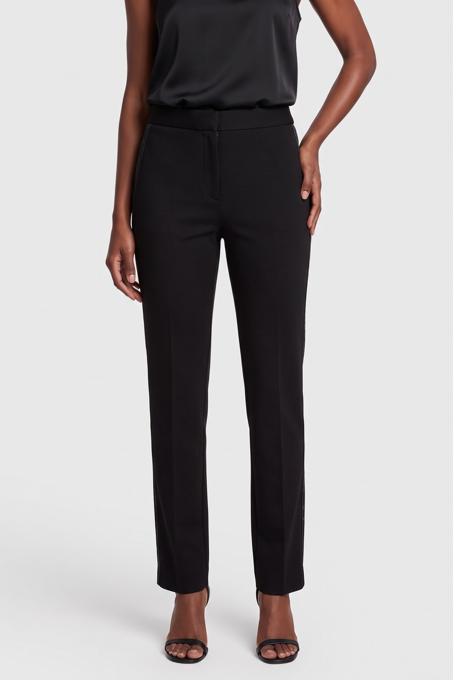 PUNTO PANTS WITH SLITS BLACK 2