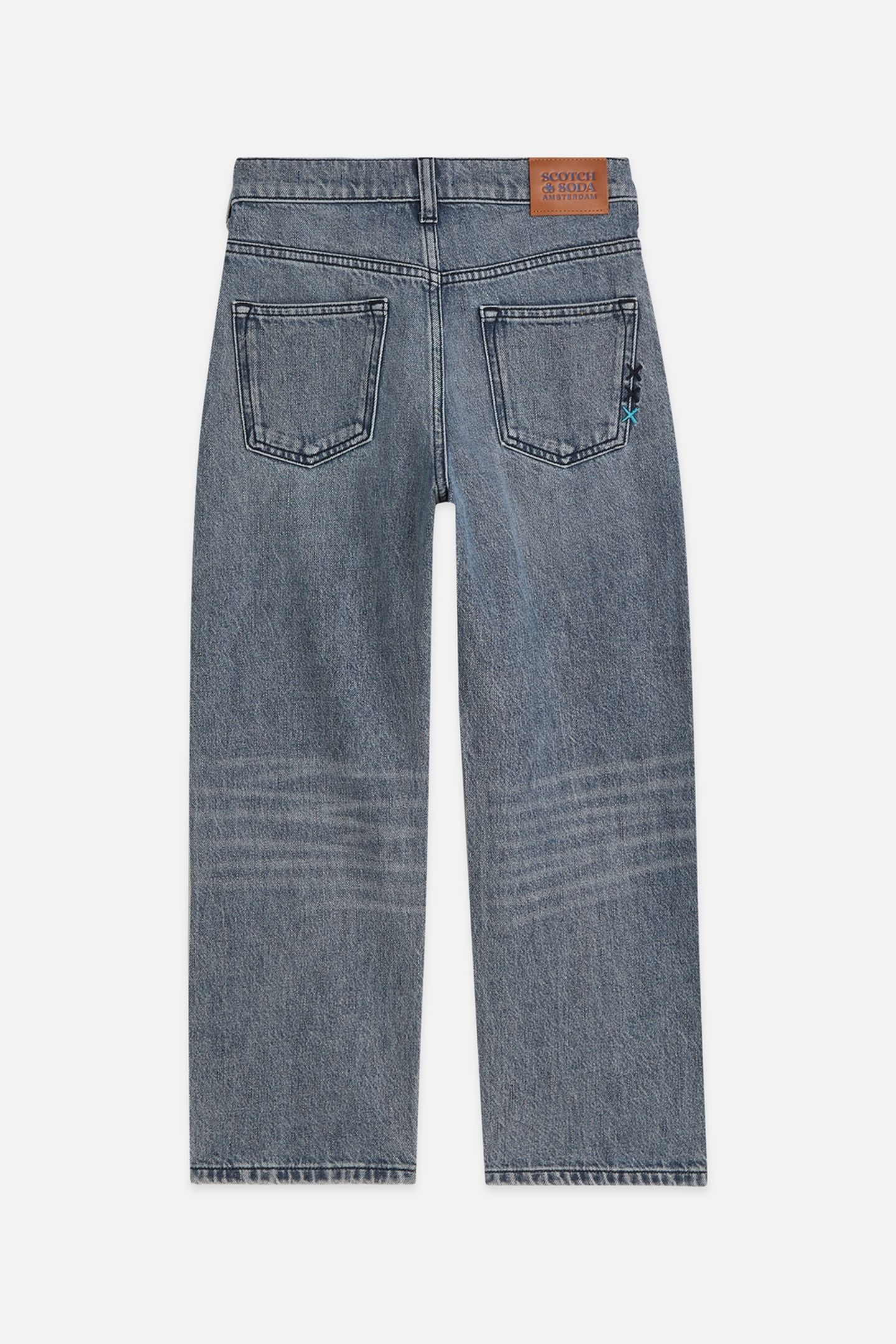 BOYS THE DAZE SUPER WIDE LEG JEANS NAVY 2
