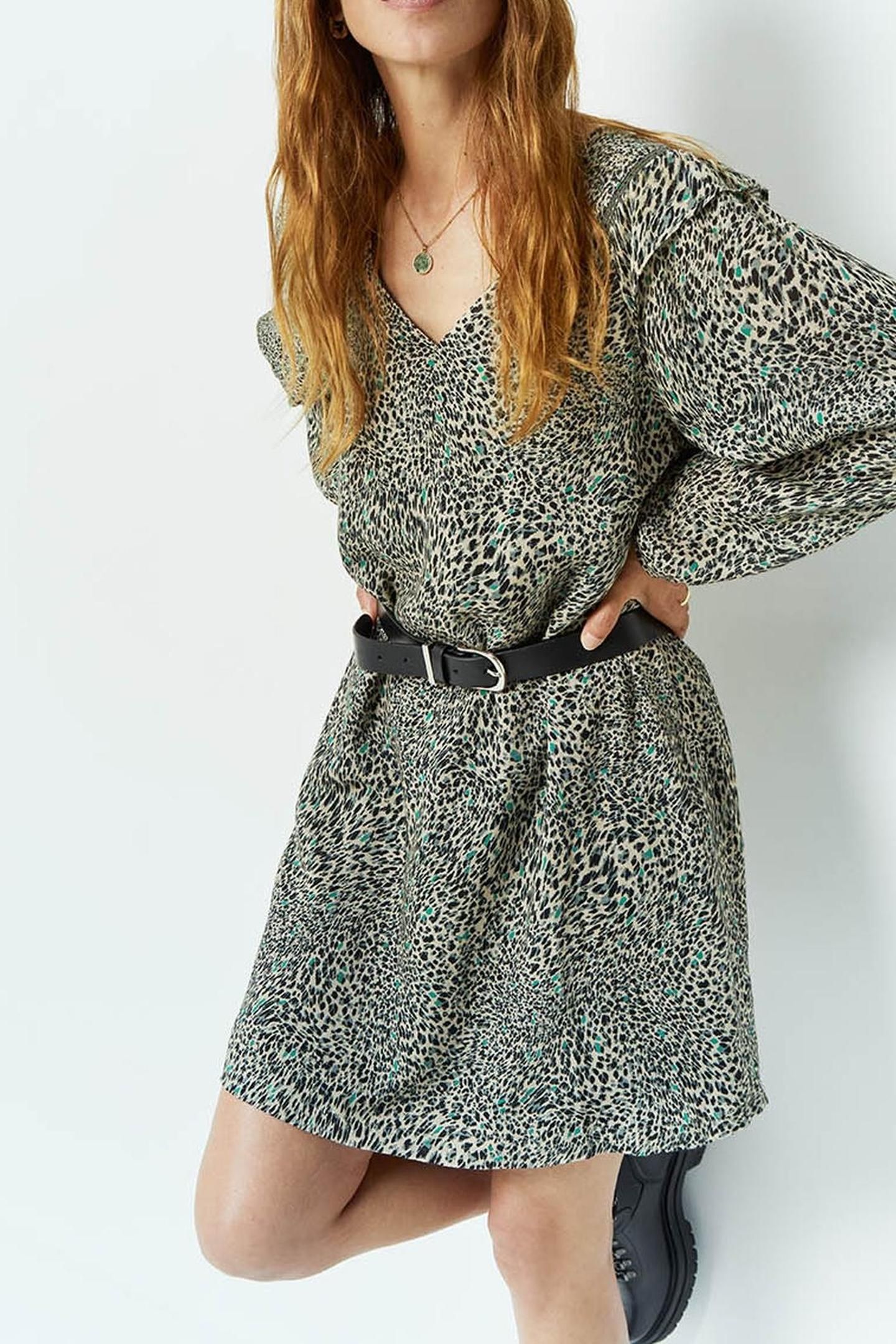REILLY _ KHAKI DRESS WITH COOL LEO PRINT 4