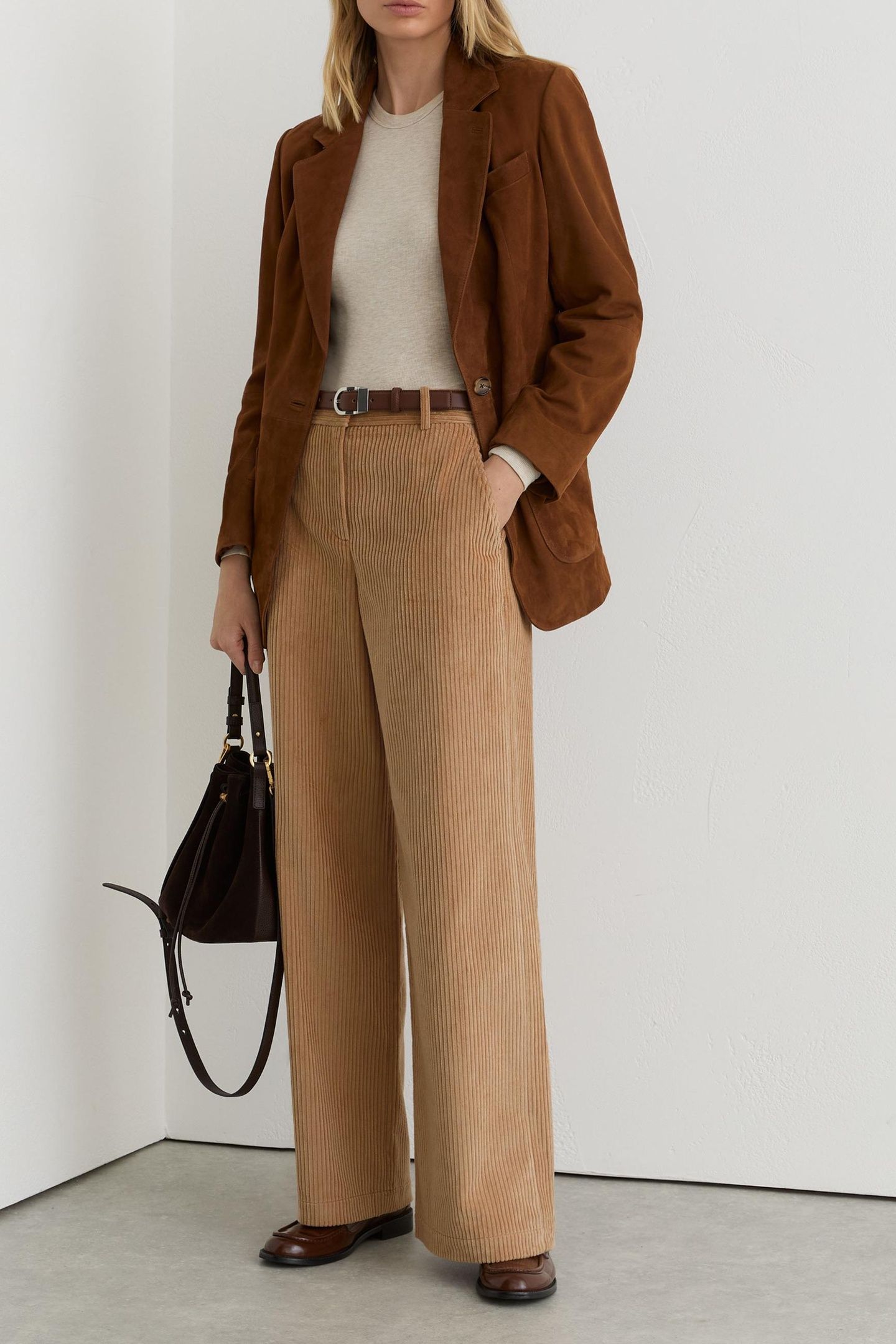 CORD TROUSER CAMEL 1