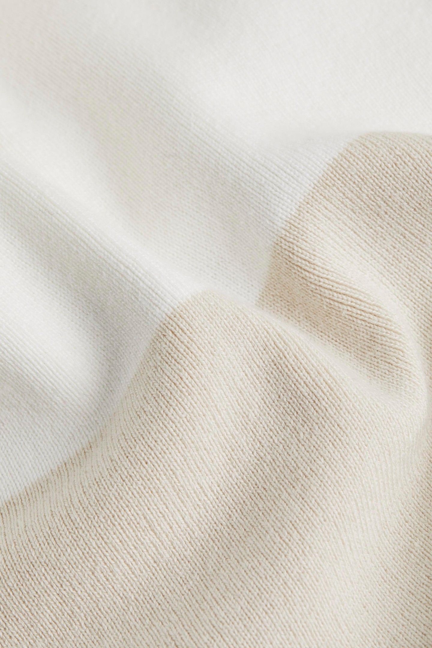 COTTON CREW NECK SWEATER MOONBEAM/IVORY 2