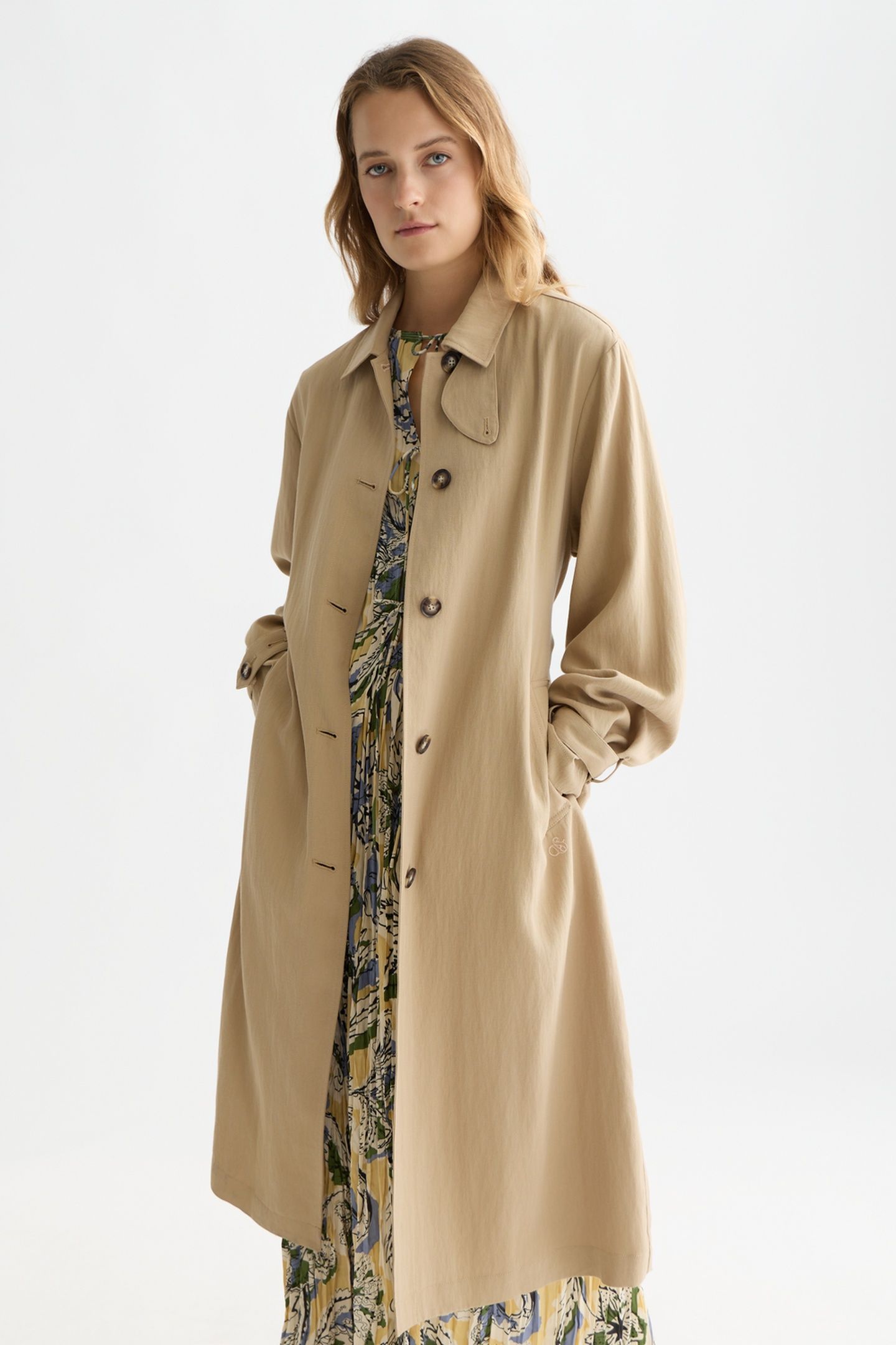 FLOWY TRENCHCOAT TRAVERTINE 1
