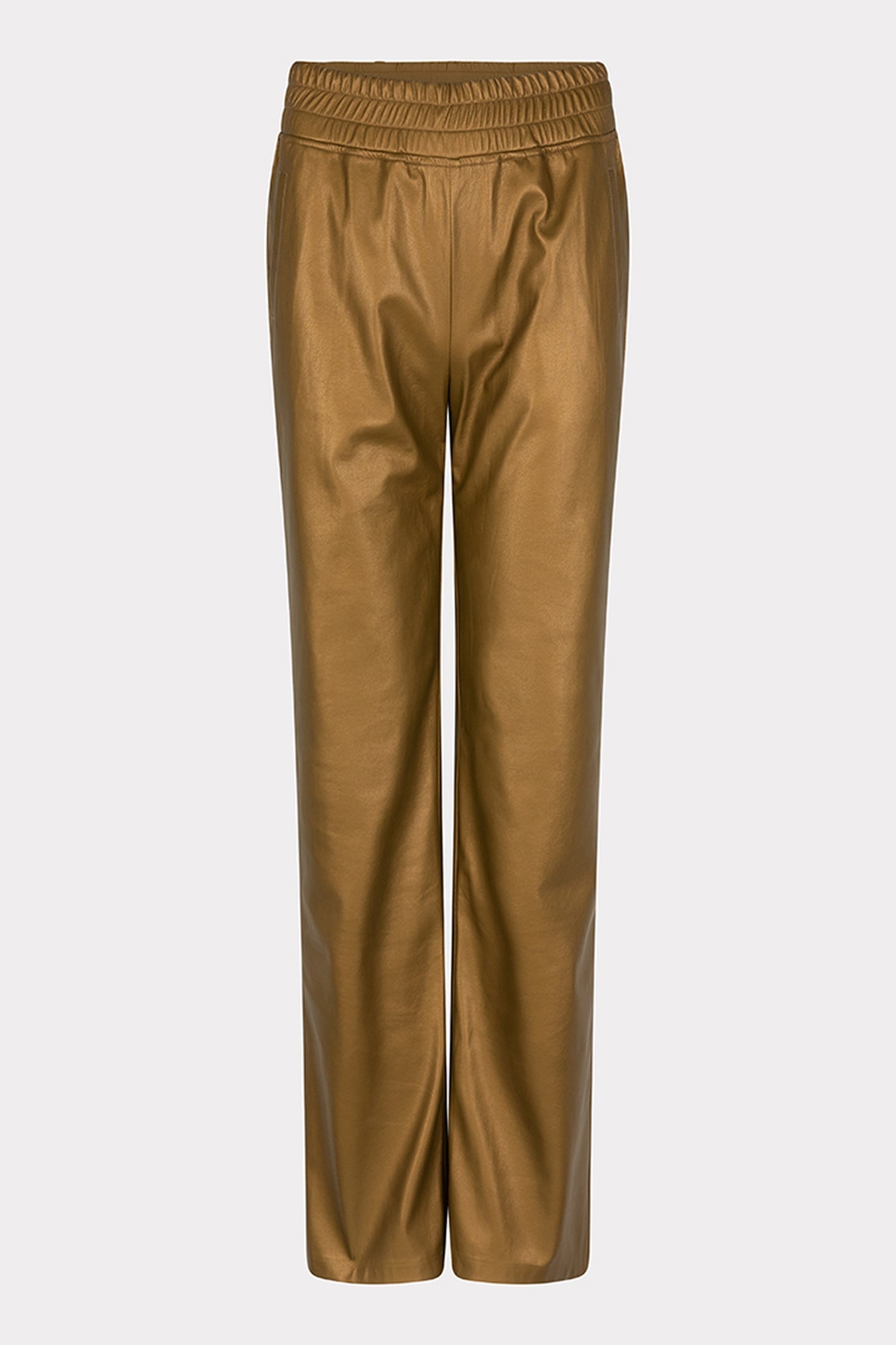 TROUSERS JOGGER VEGAN LEATHER GOLDEN OLIVE 4