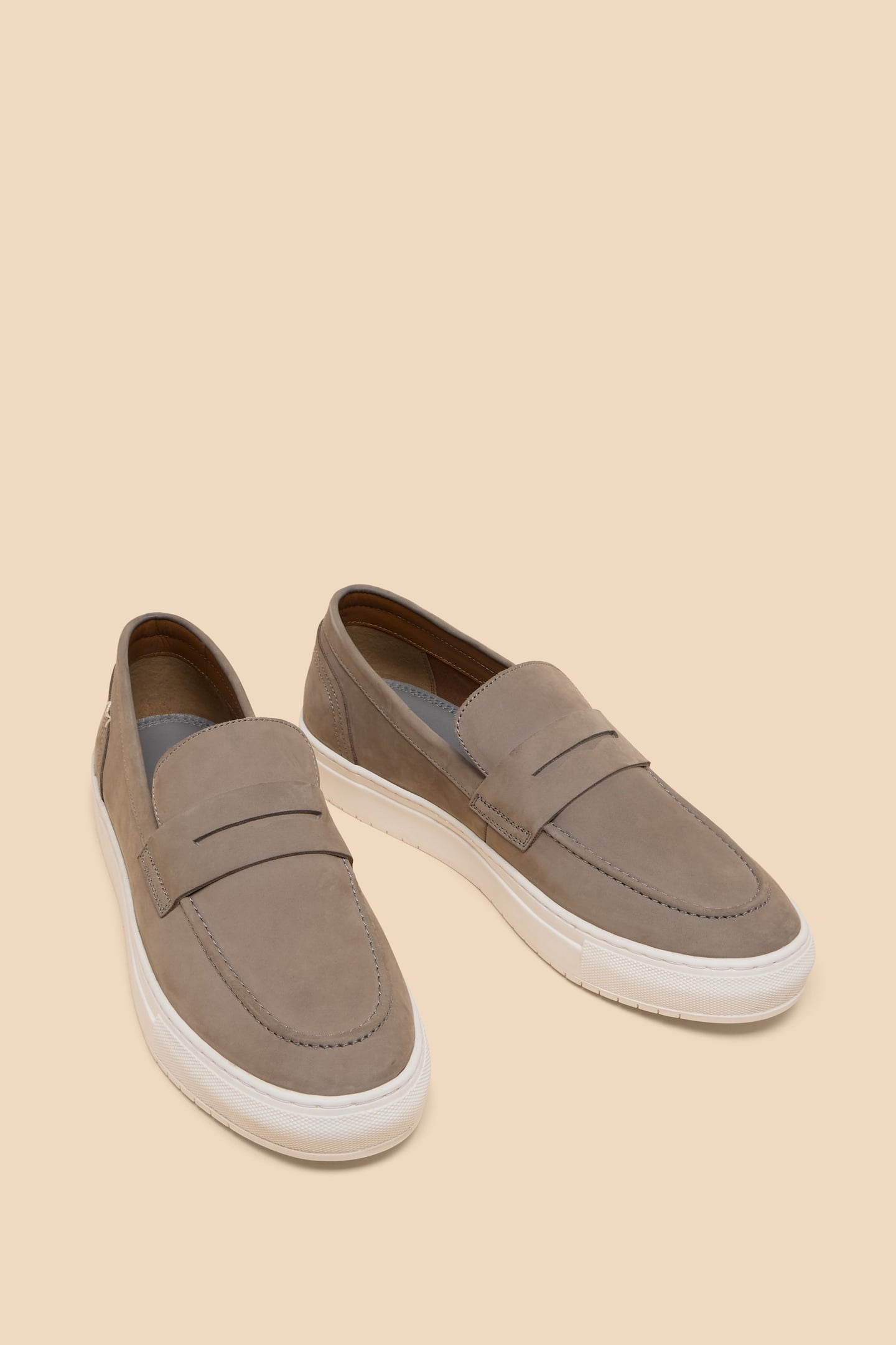 LENNY LEATHER LOAFER MID GREY 3