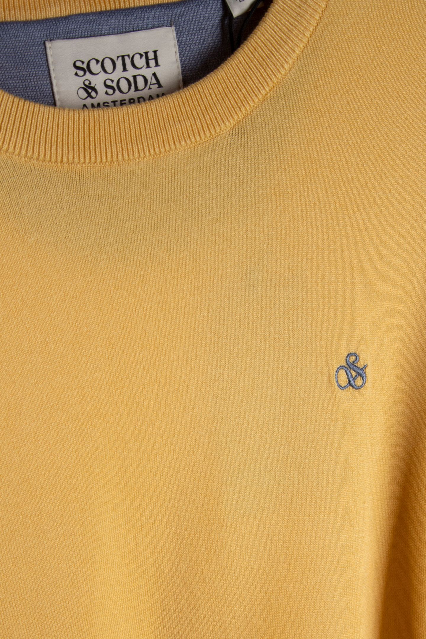 SEASONAL CORE ECOVERO REGULARFIT PULLOVER MED YELLOW 4