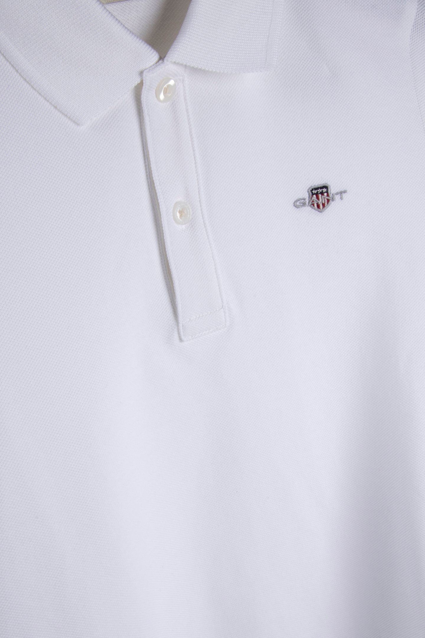 KIDS UNISEX SHIELD LS PIQUE POLO WHITE 4