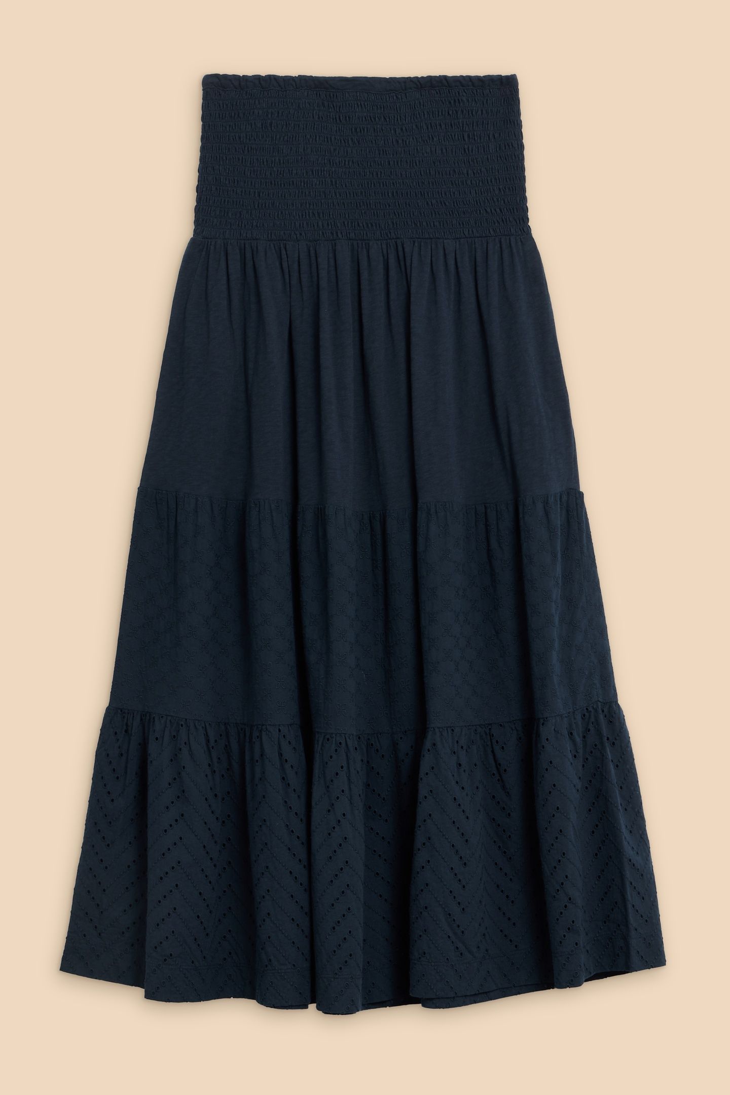 MARISSA BRODERIE MAXI SKIRT DARK NAVY 5