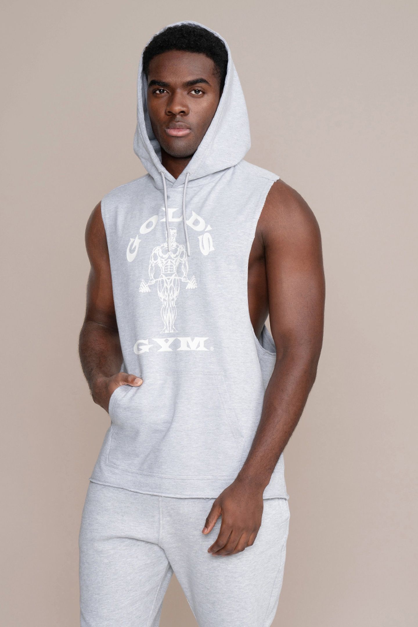 MUSCLE JOE SLEEVELESS HOODIE BLACK 1