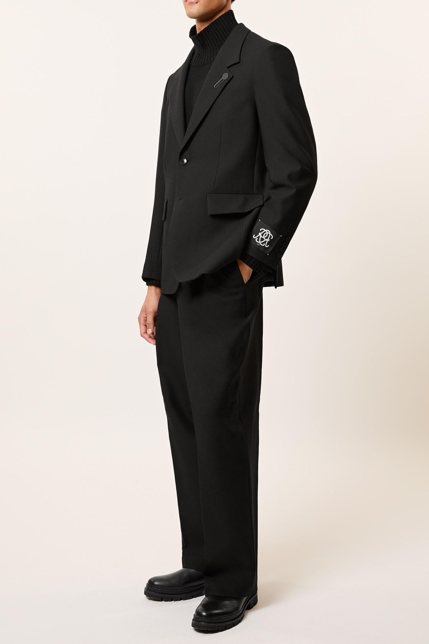 SB 2B NOTCH OVERSIZED BLAZER BLACK 3