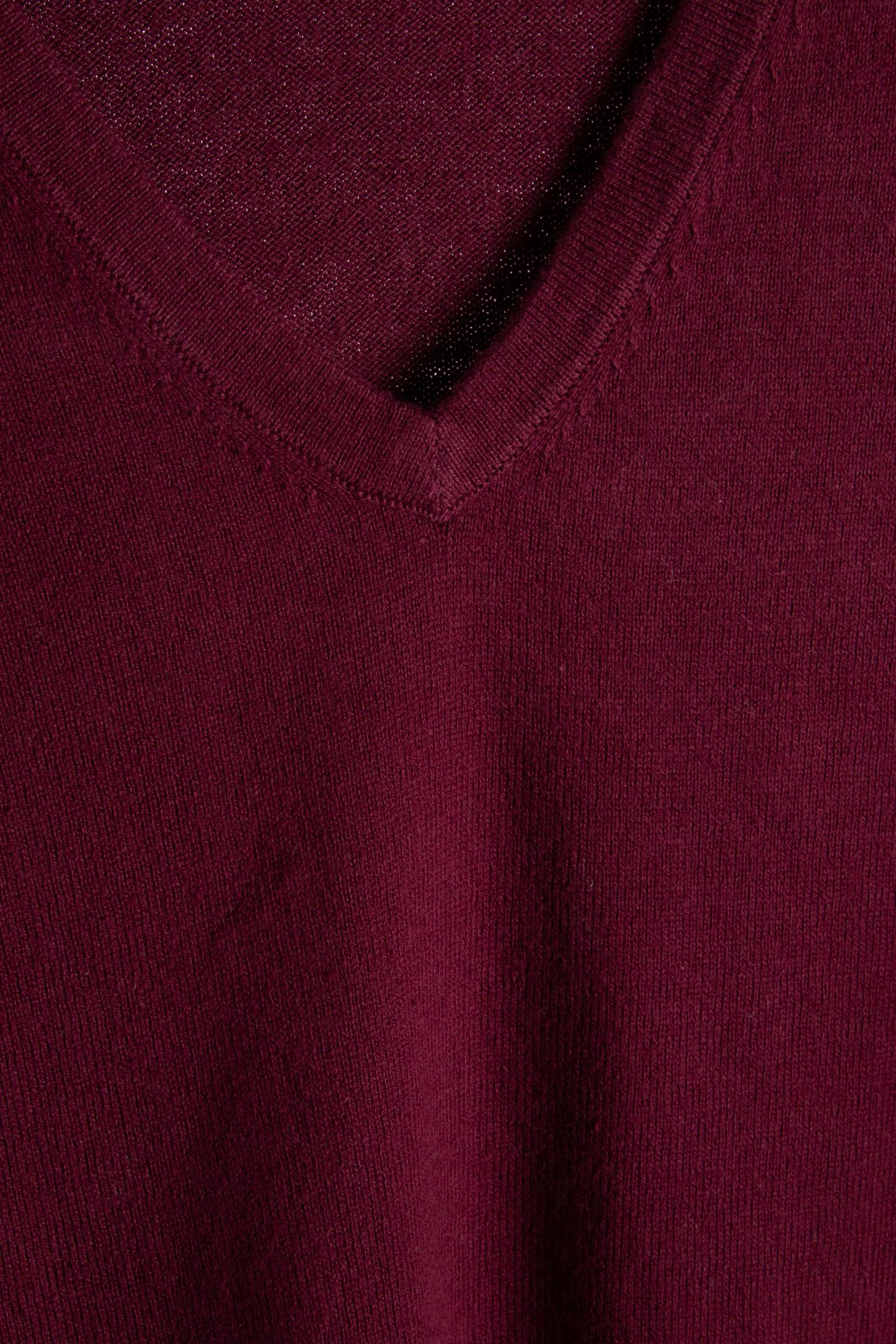 V-NECK SWEATER BURGUNDY 4