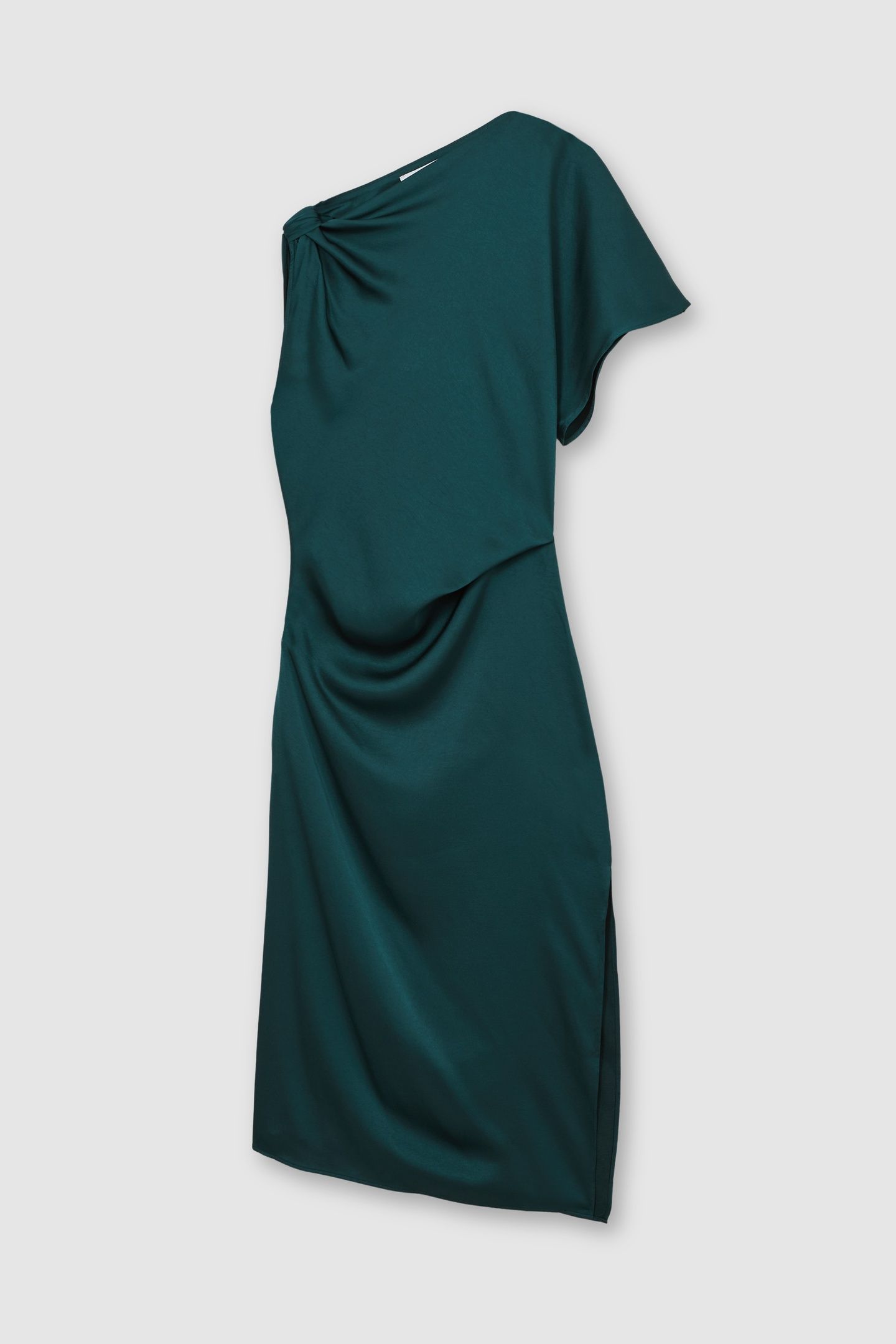 DRAPE MIDI DRESS TEAL GREEN 3