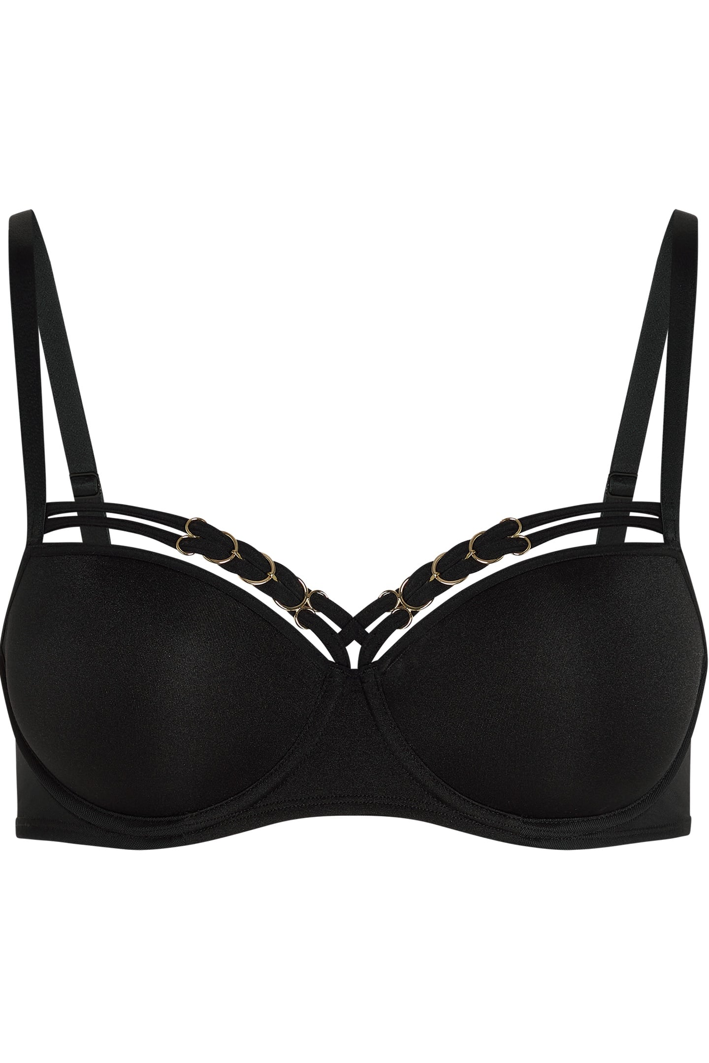 MANJIRA BLACK PLUNGE BALCONY BRA 3