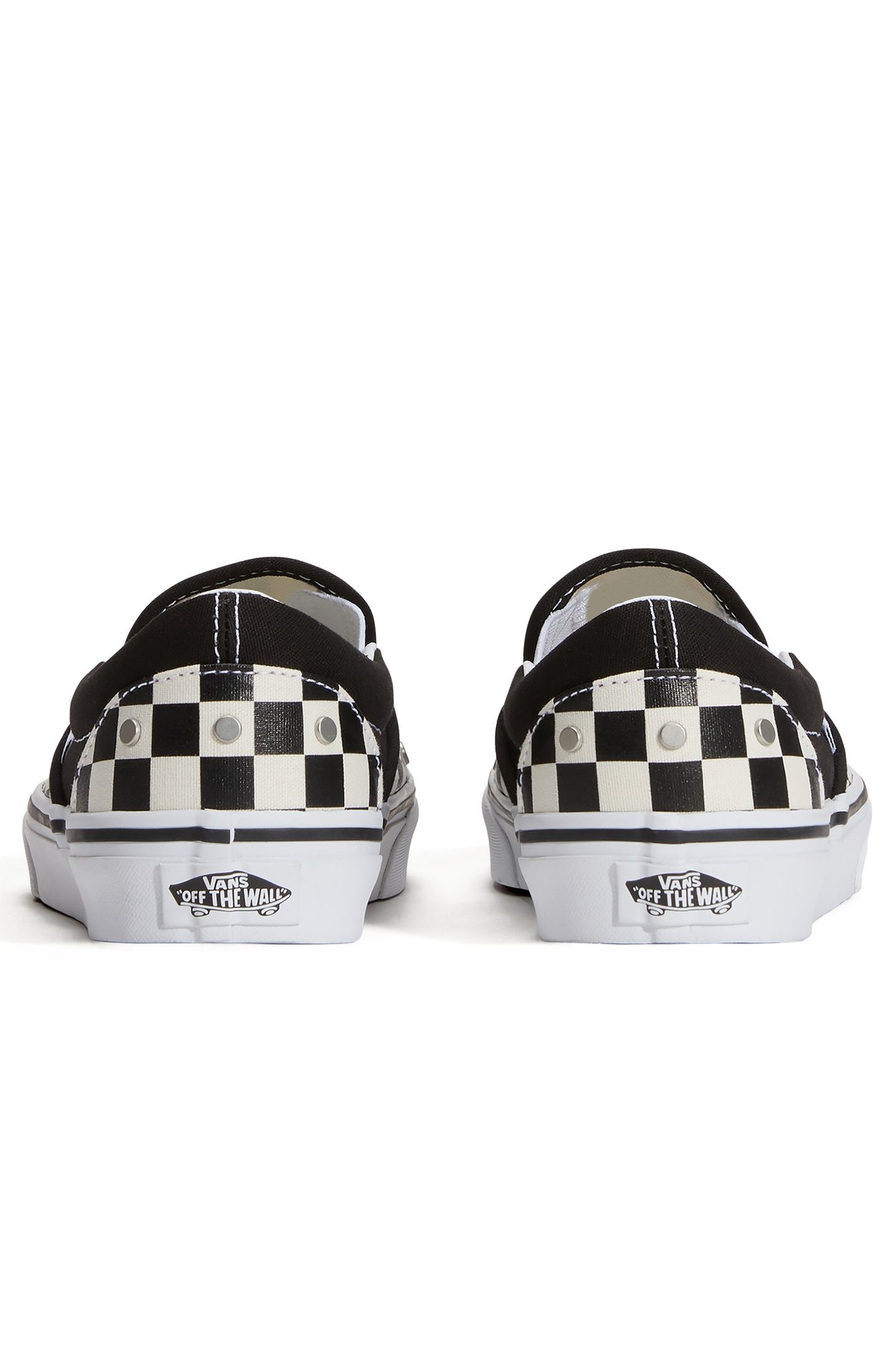UNISEX CLASSIC SLIP-ON CHECKERBOARD STUDS BLACK 4