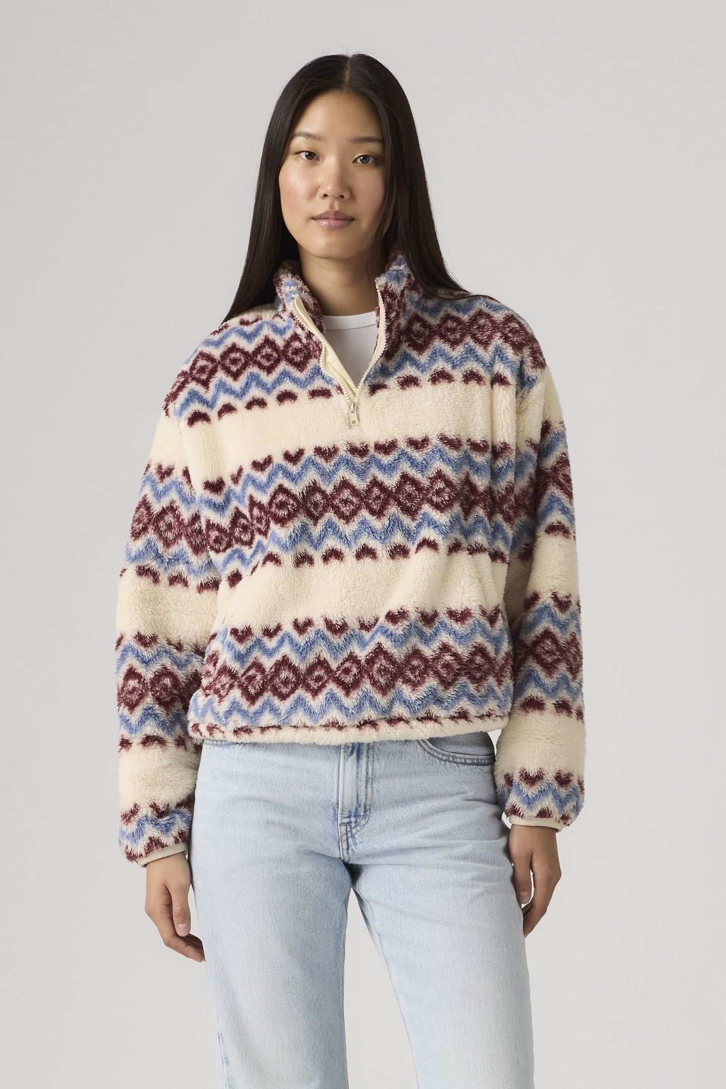 GEMMA SHERPA 1/4 ZIP SWEATSHIRT 2
