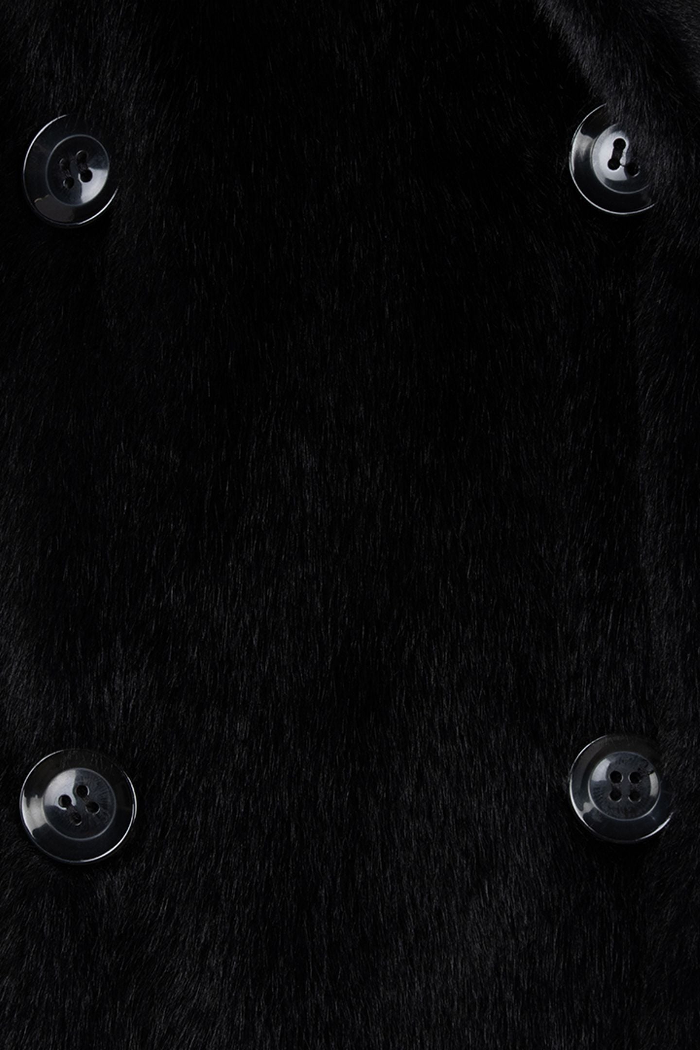 COAT SHAWL COLLAR FAKE FUR BLACK 6