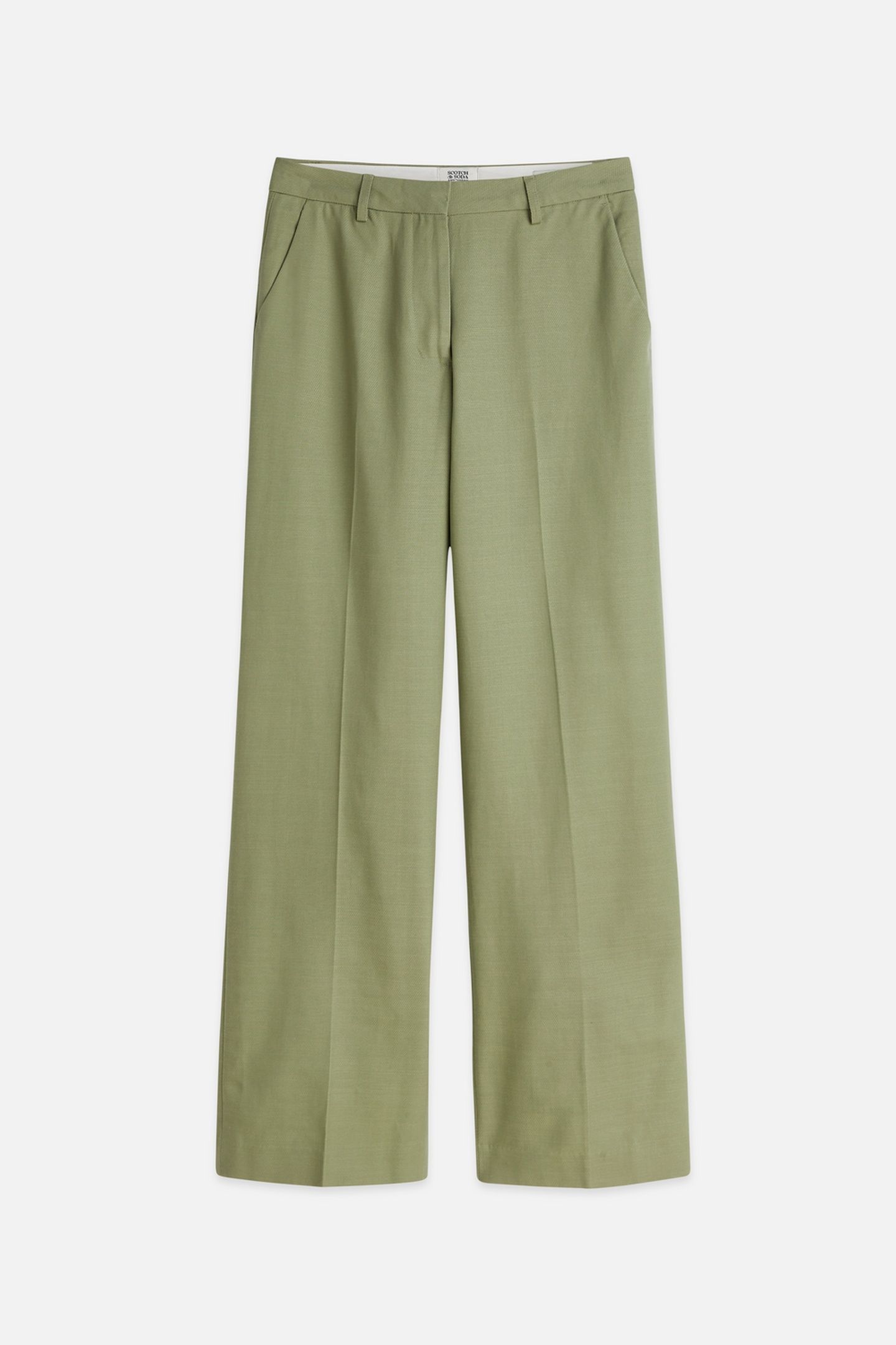 EDIE - HIGH RISE WIDE LEG PANTS OIL GREEN 4