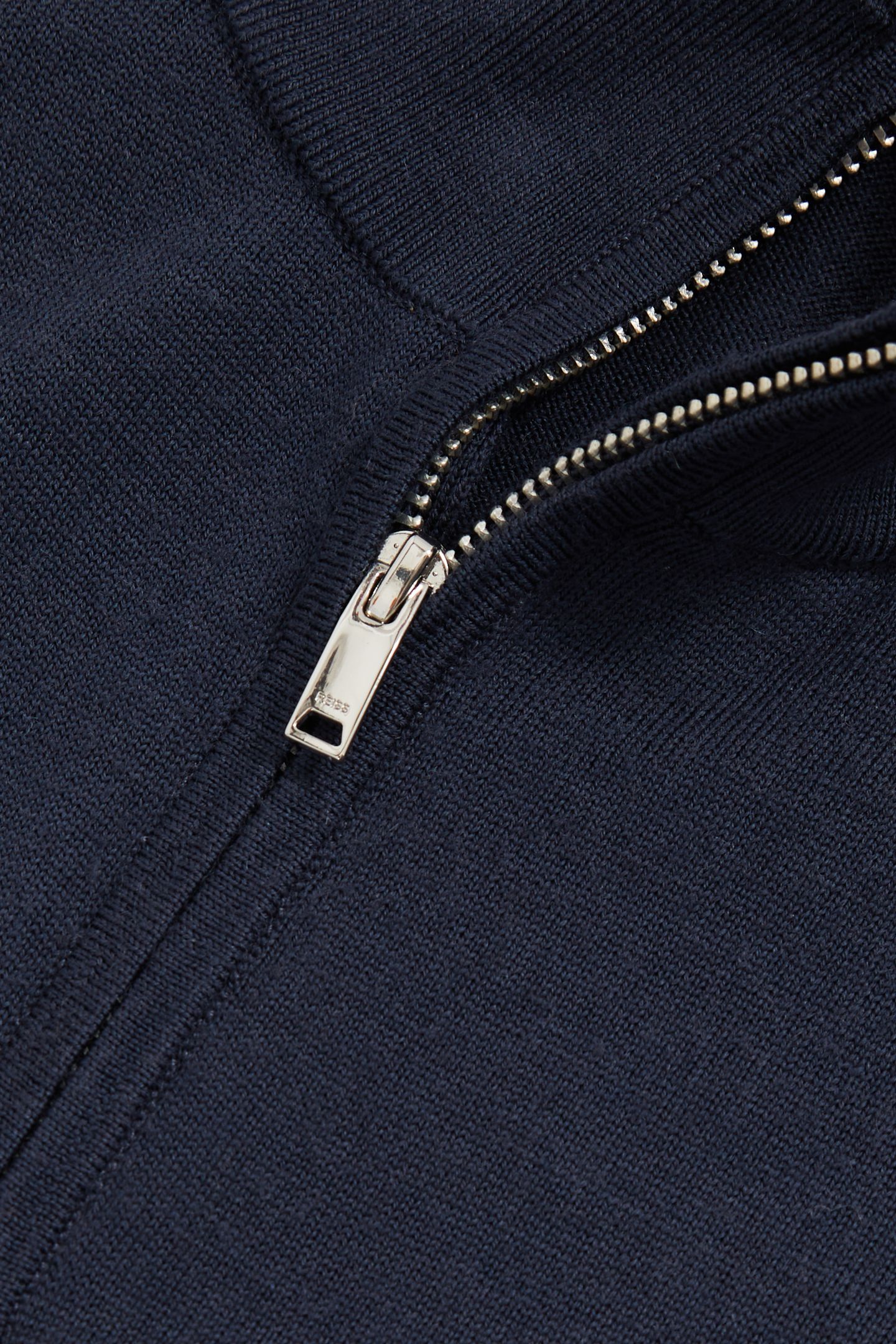 LS HALF ZIP FUNNEL MERINO WOOL JUMPER MIDNIGHT NAVY 5