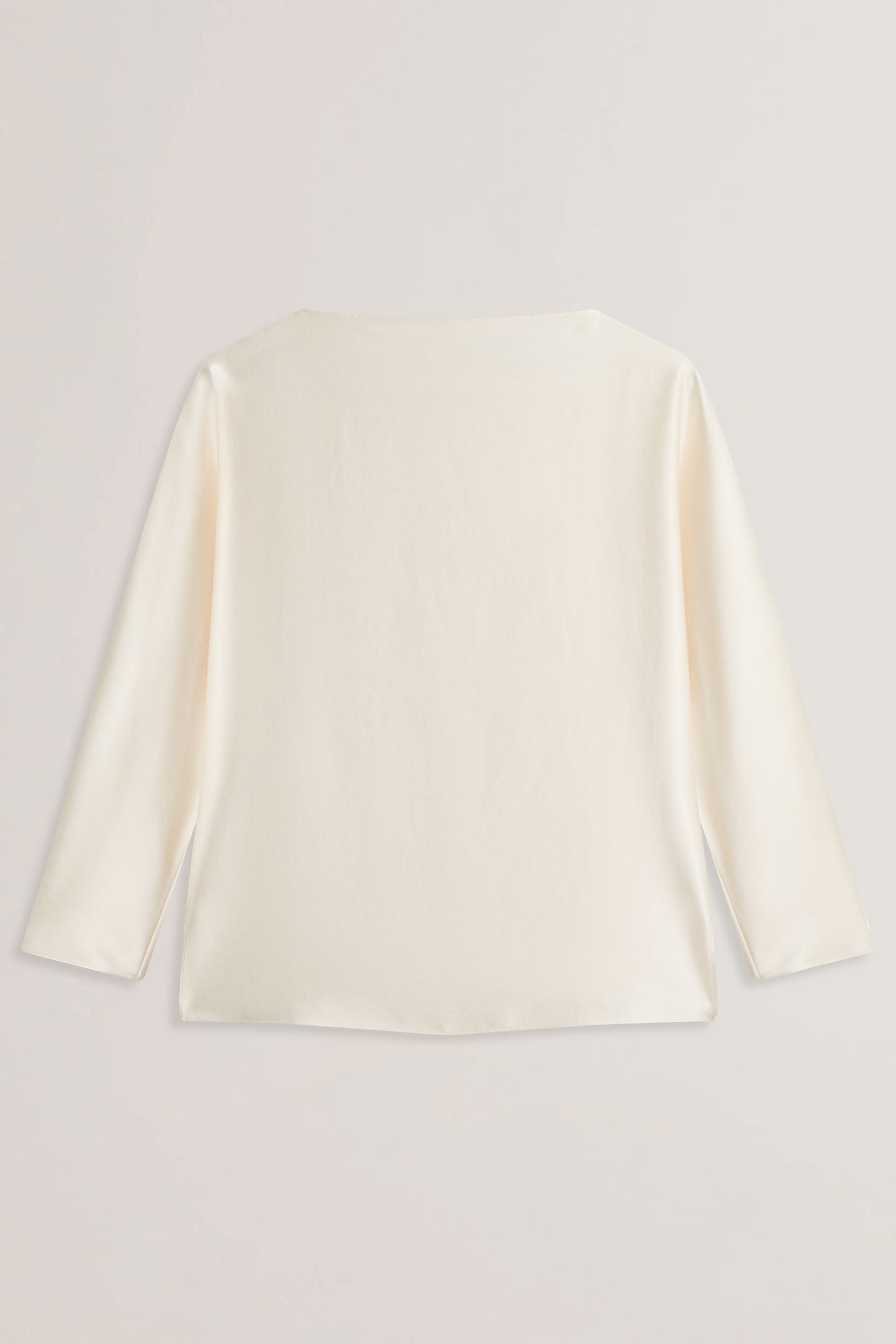 VOUGA SLASH NECK SATIN TOP IVORY 3